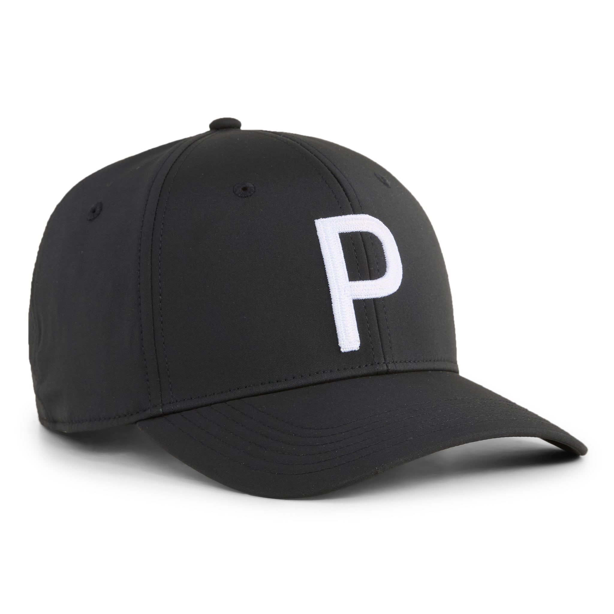 P Snapback Cap Puma Golf Heritage Tech P Snapback Cap - Puma Black 01 - 026328-01 ...