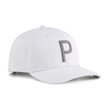 P Snapback Cap Puma Golf Heritage Tech P Snapback Cap - Alpine Snow/Green Terrain 10 ...