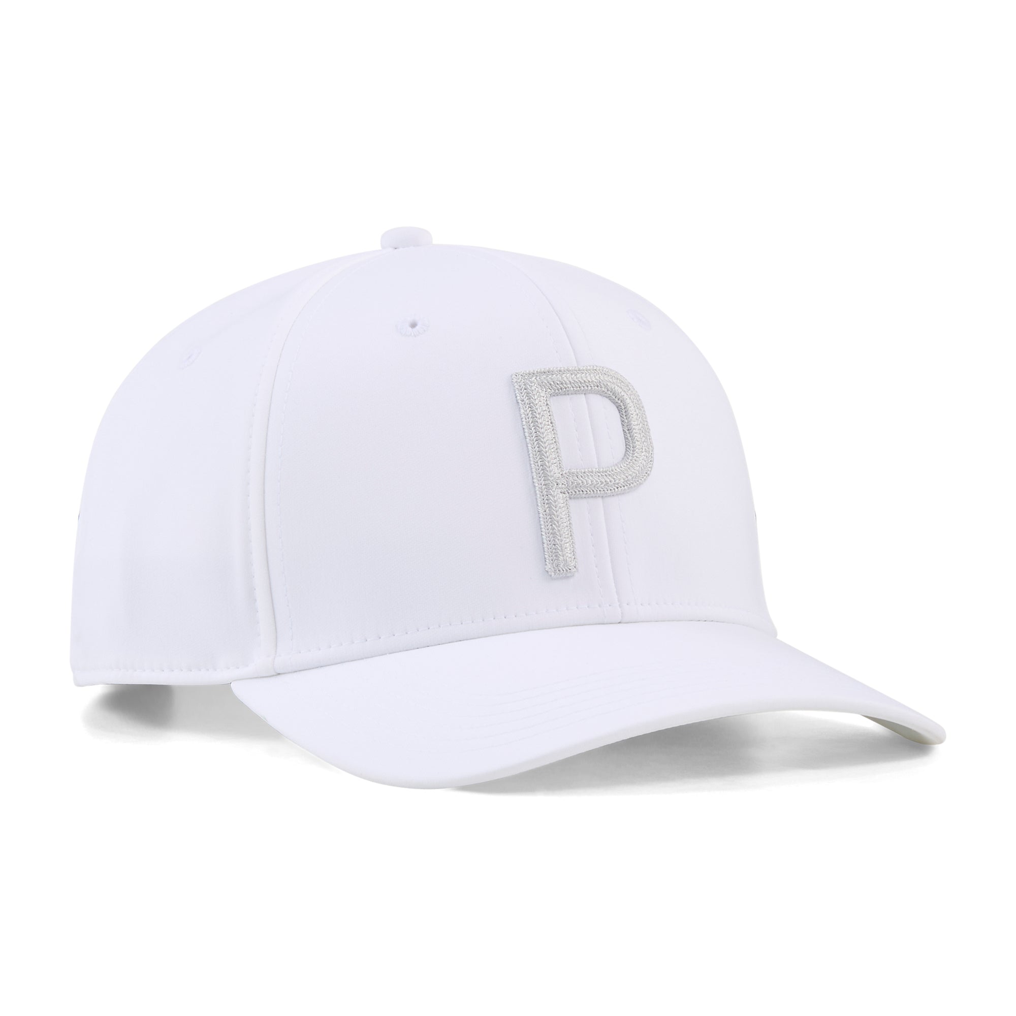 P Snapback Cap Puma Golf Heritage Tech P Snapback Cap - White Glow 18 - 026328-18 ...