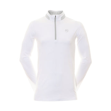 Puma Golf Lightweight 1/4 Zip White Glow/Ash Grey 02