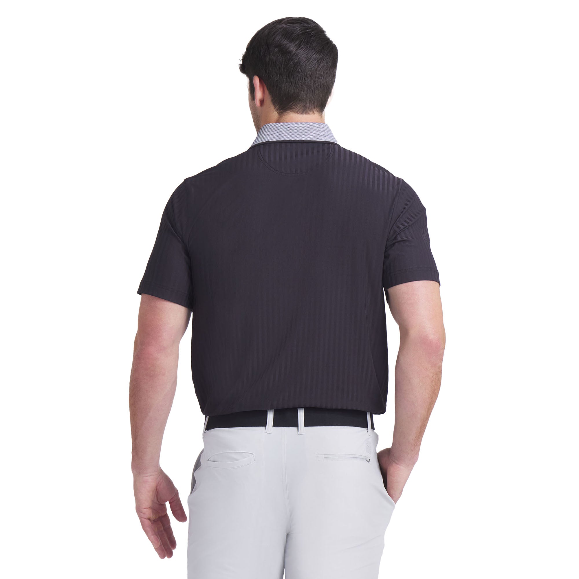 Puma Golf MATTR Stripe Jacquard Polo Shirt Puma Black 01 633022 Puma Golf MATTR Stripe Jacquard Polo Shirt Puma Black 01 633022