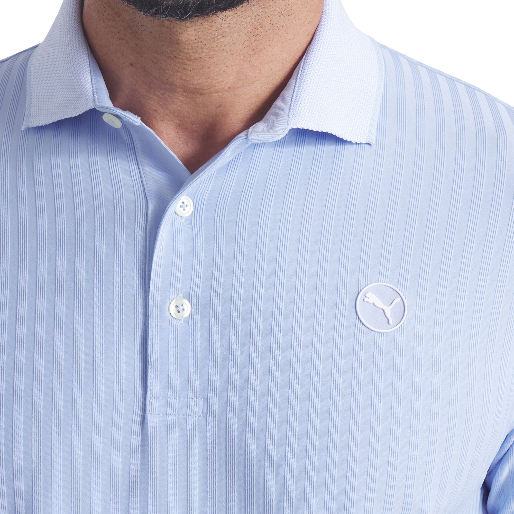 Puma Golf MATTR Stripe Jacquard Polo Shirt