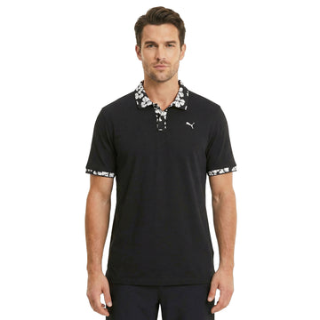 Puma Golf Modalon Floral Rib Polo Shirt