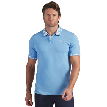 Puma Golf Modalon Floral Rib Polo Shirt
