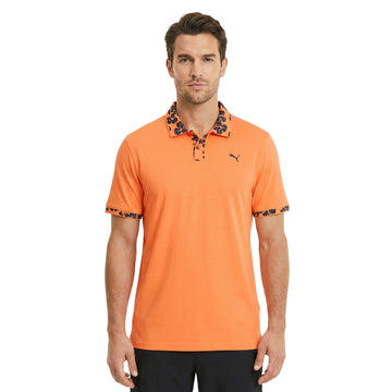 Puma Golf Modalon Floral Rib Polo Shirt