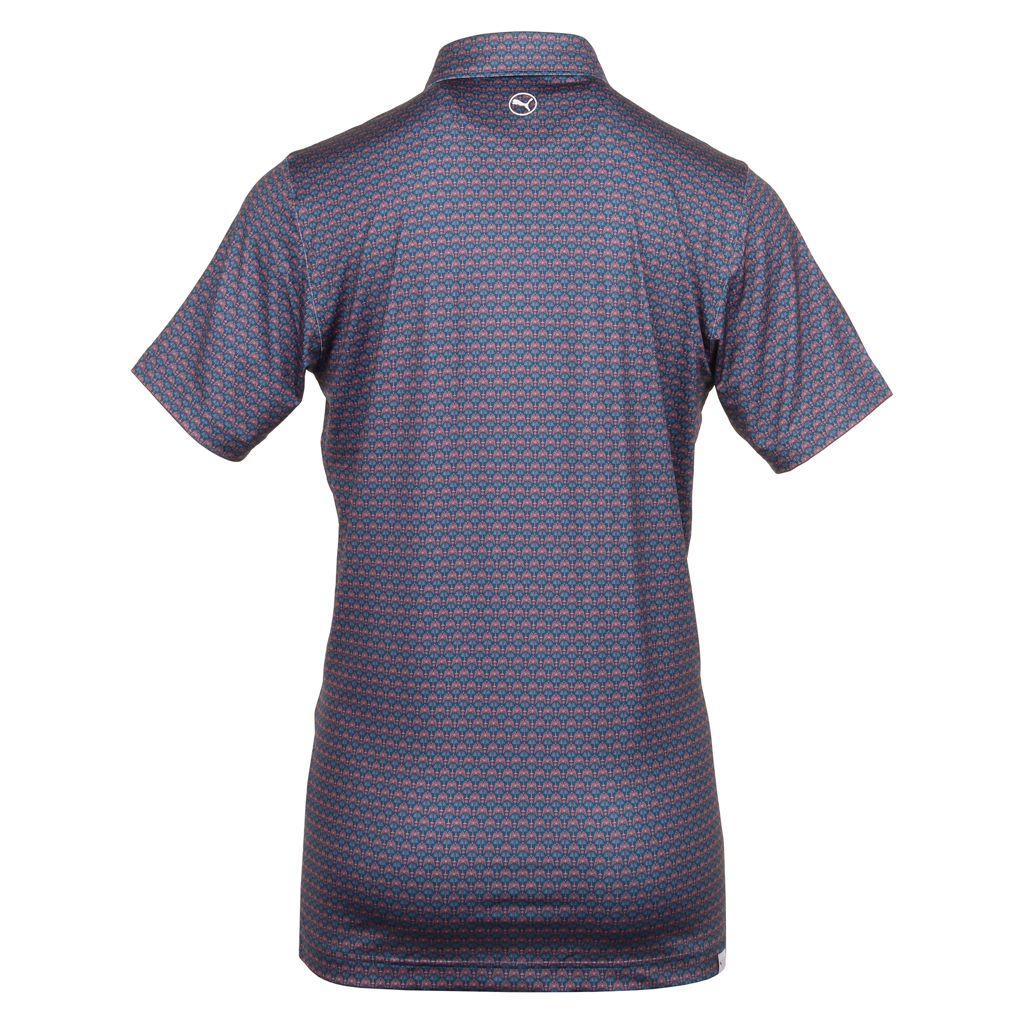 Puma Golf Palm Deco Polo Shirt Ocean Tropic/Melon Punch 05