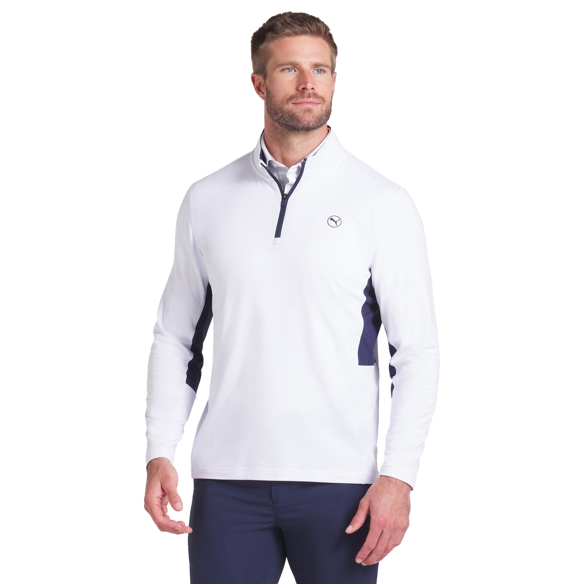 Puma Golf Pure 2.0 1/4 Zip White Glow 02