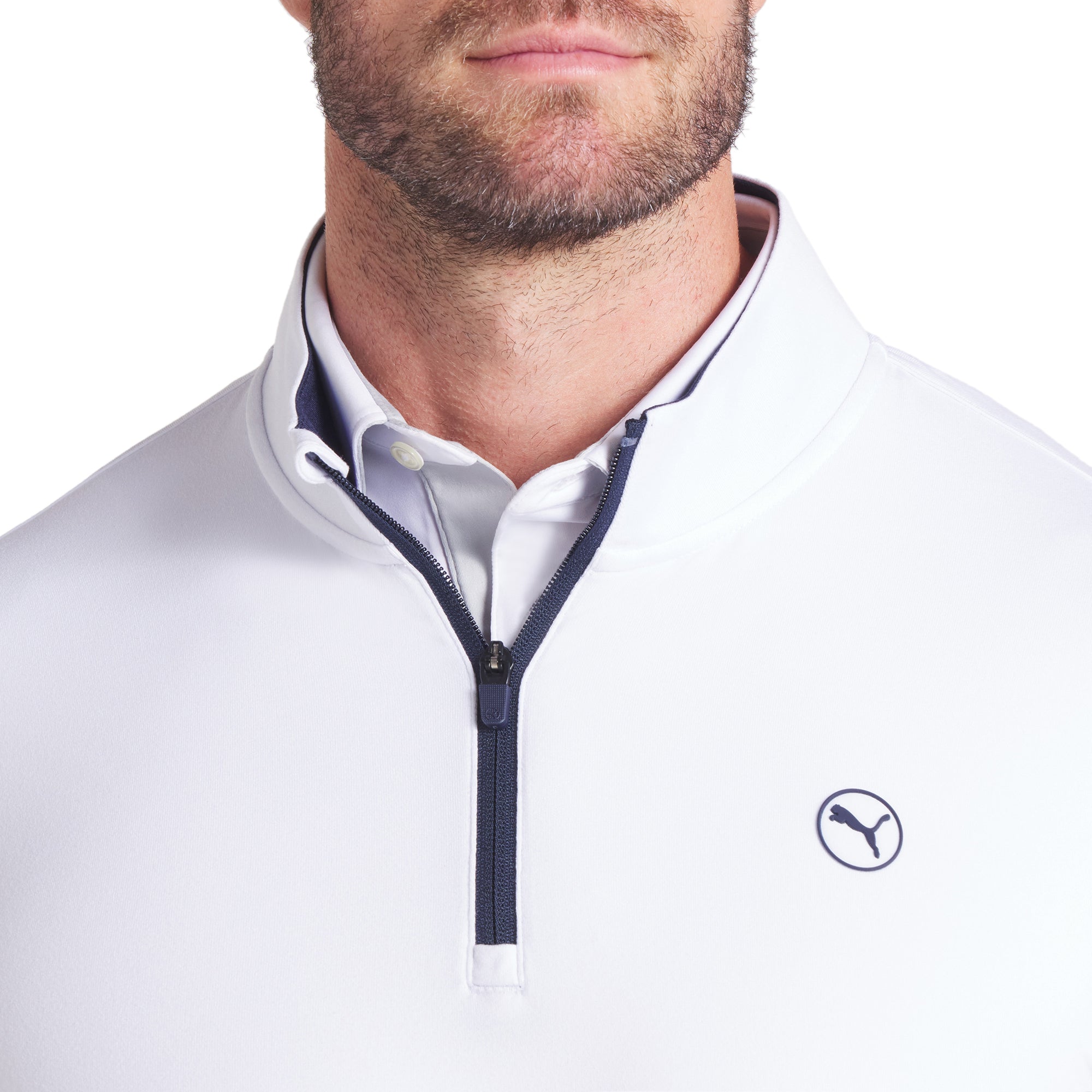 Puma Golf Pure 2.0 1/4 Zip White Glow 02