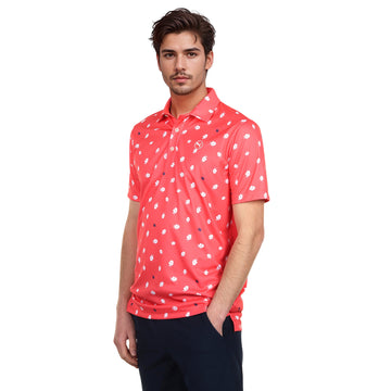 Puma Golf Pure 2.0 Birdies Polo Shirt Peach Frost/White Glow 02