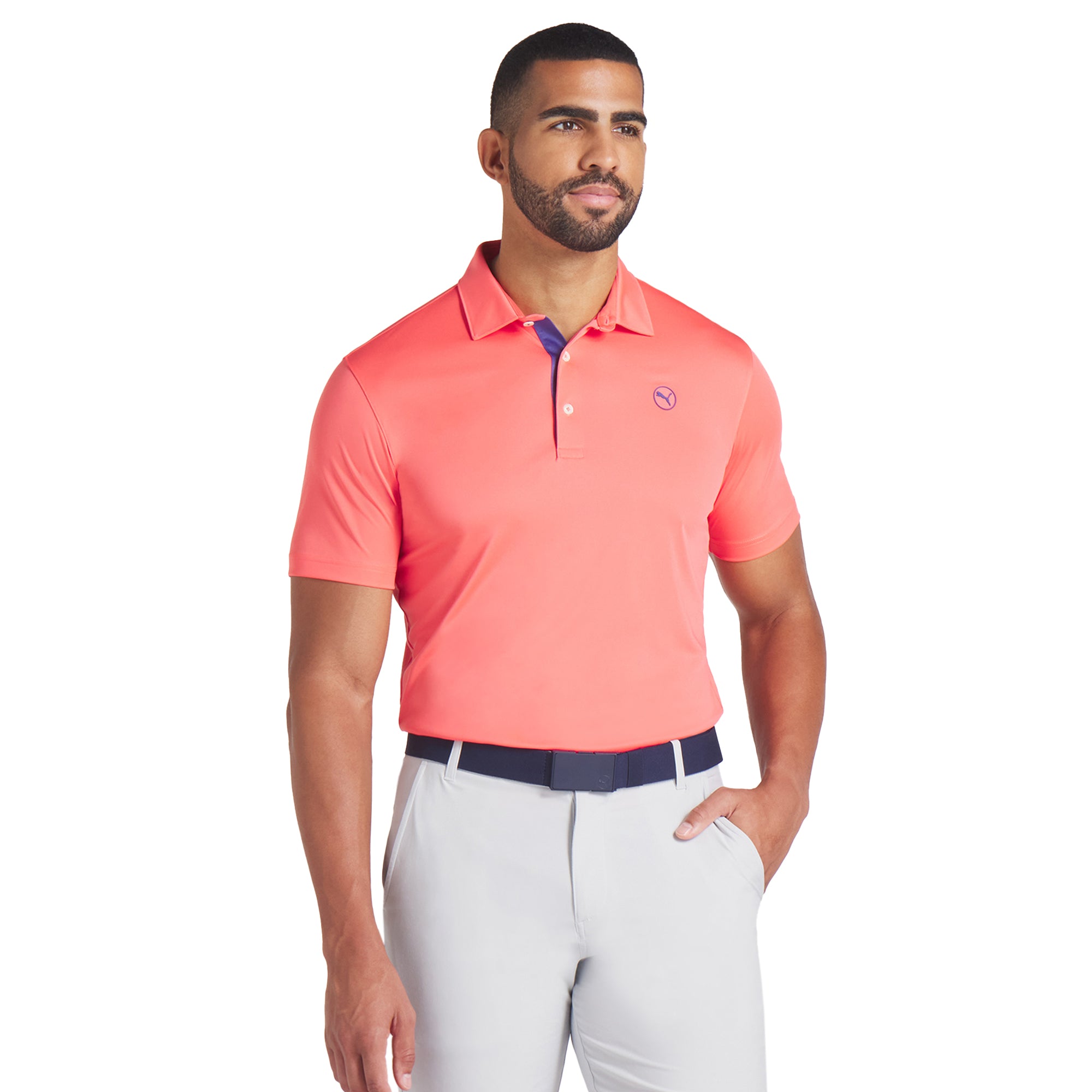 Puma Golf Pure 2.0 Polo Shirt Peach Frost 04