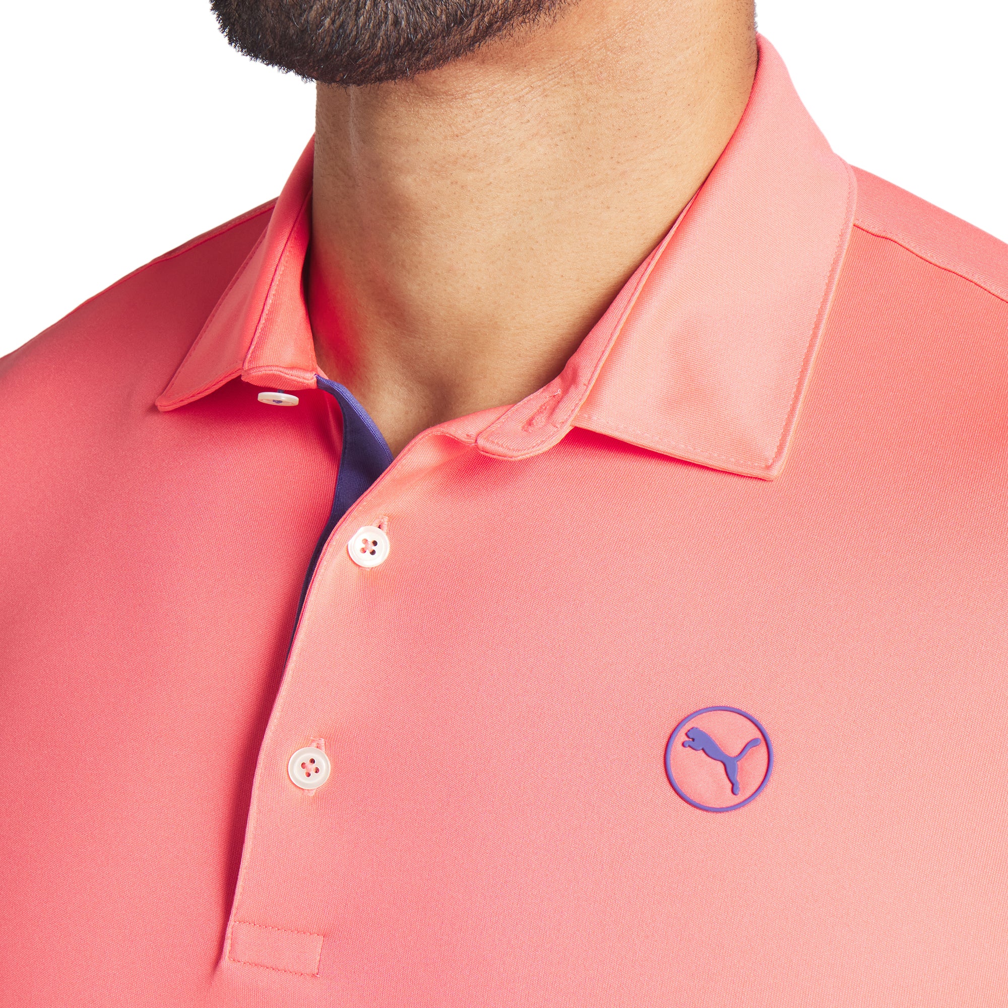 Puma Golf Pure 2.0 Polo Shirt Peach Frost 04