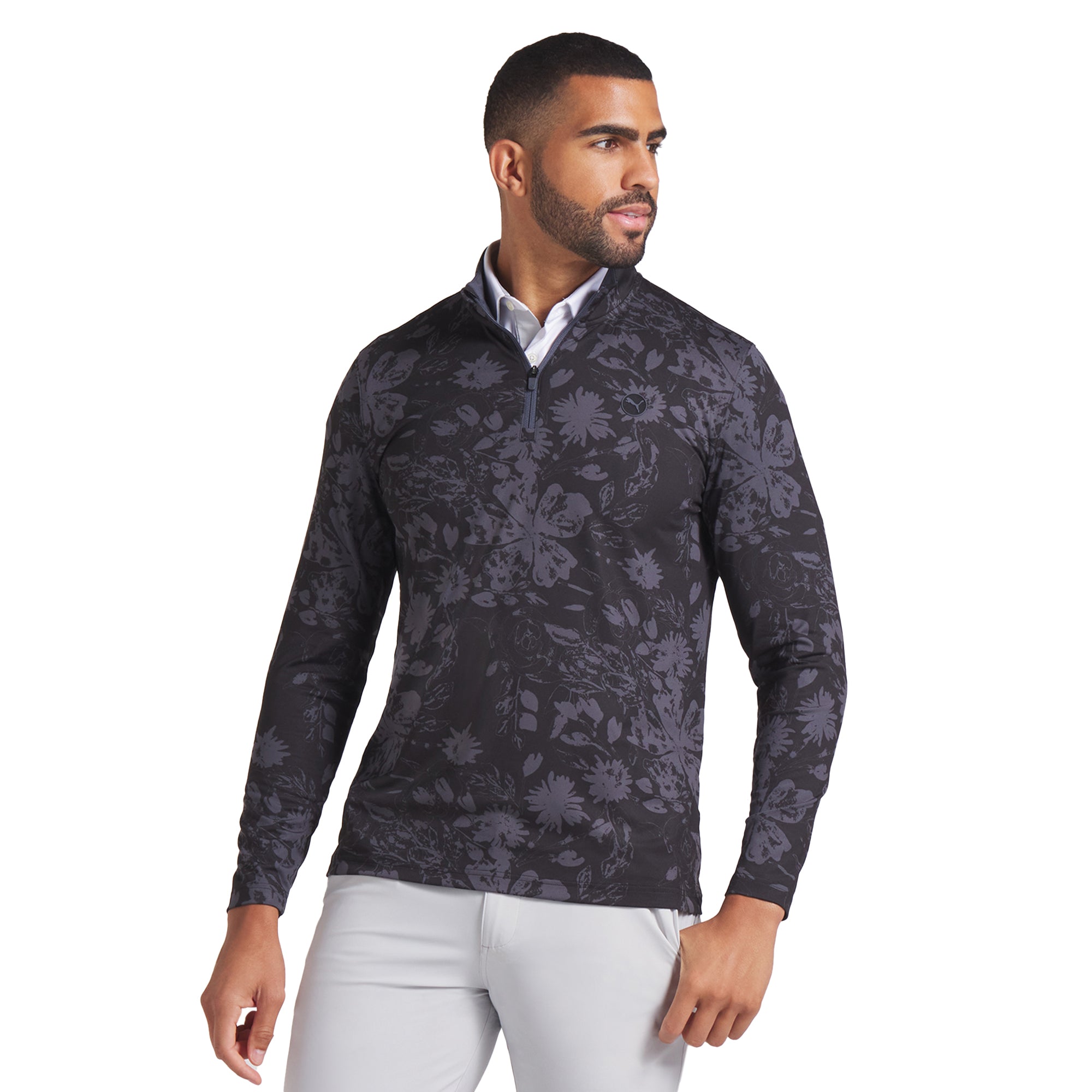 Puma Golf Pure 2.0 Rose 1/4 Zip Puma Black/Strong Grey 01