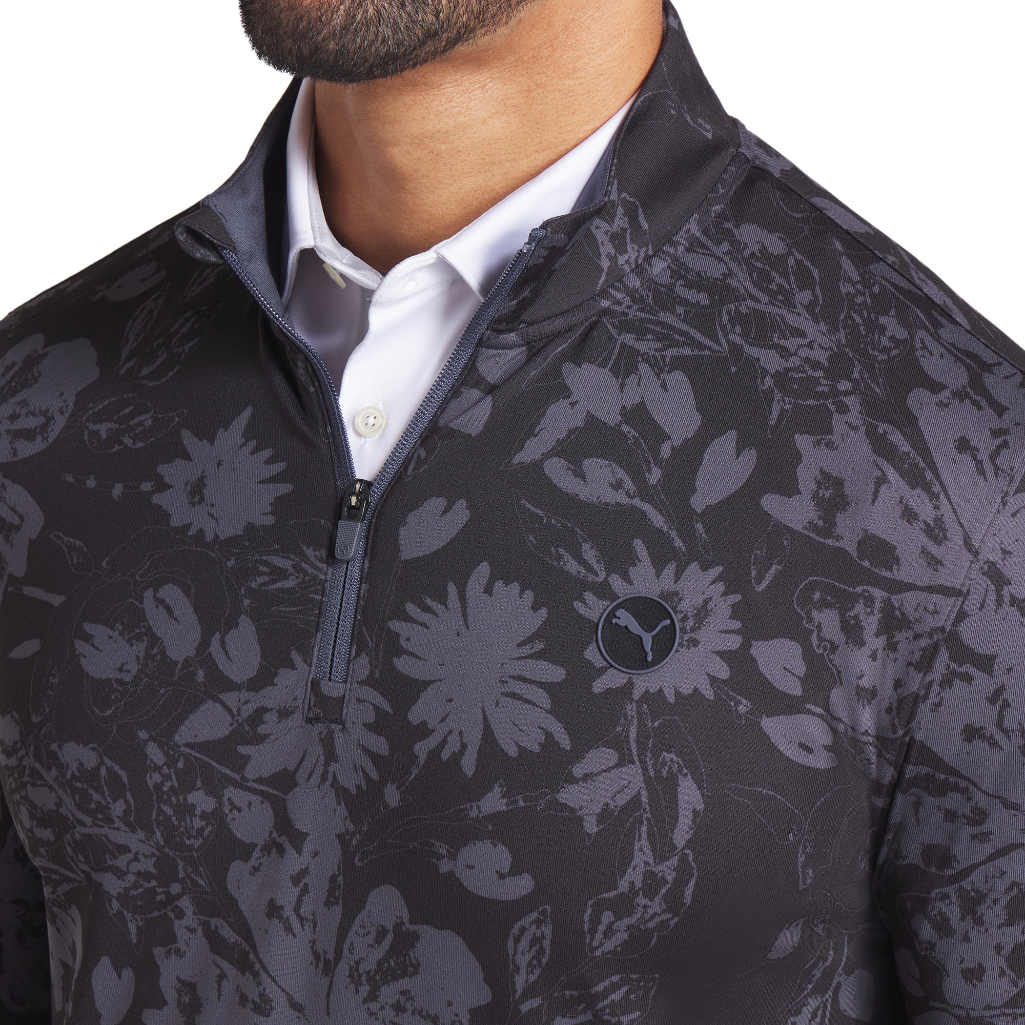 Puma Golf Pure 2.0 Rose 1/4 Zip Puma Black/Strong Grey 01