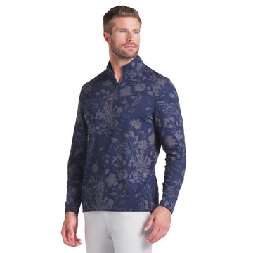 Puma Golf Pure 2.0 Rose 1/4 Zip Deep Navy/Strong Grey 02