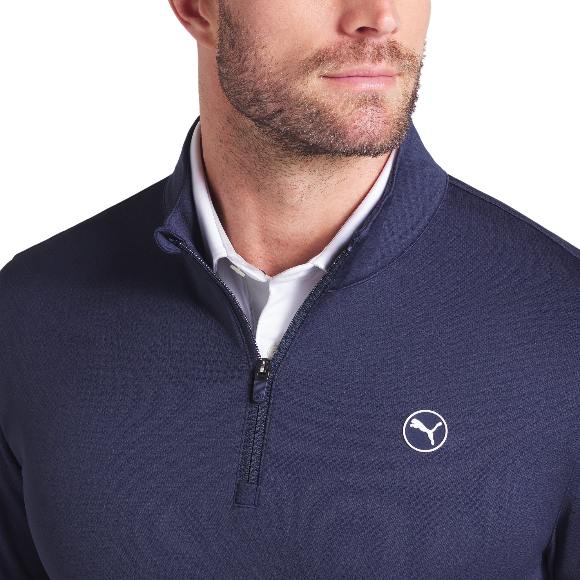 Puma Golf Pure 2.0 Texture 1/4 Zip Deep Navy 02