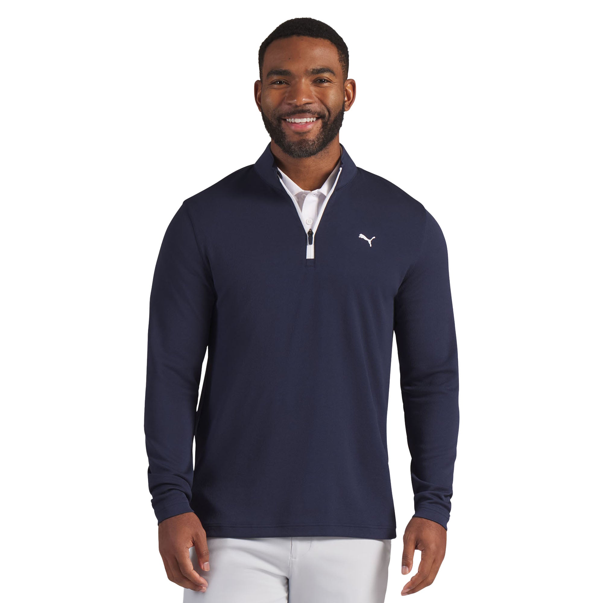 Puma Golf Pure 3.0 Textured 1/4 Zip - Deep Navy 02- 635476-02