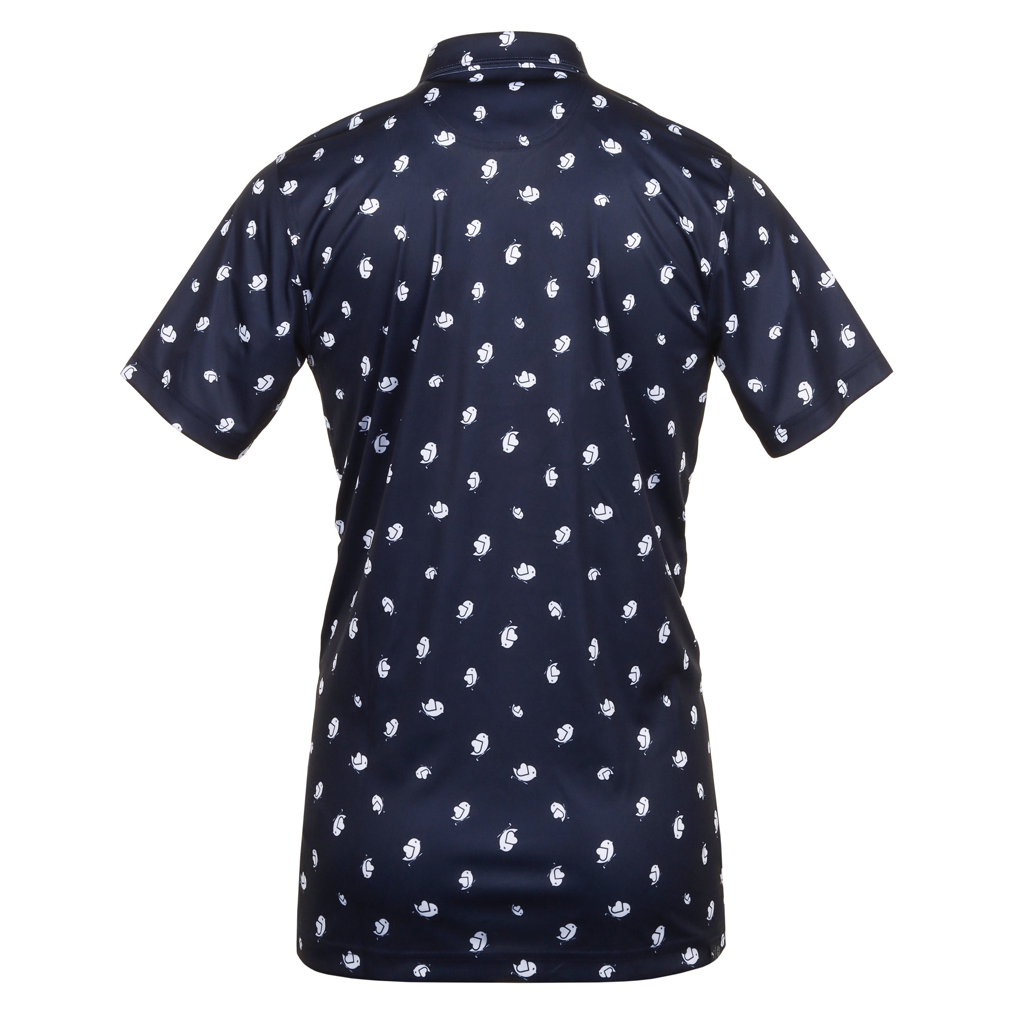 Puma Golf Pure Love Birdies Polo Shirt Deep Navy/White Glow 01