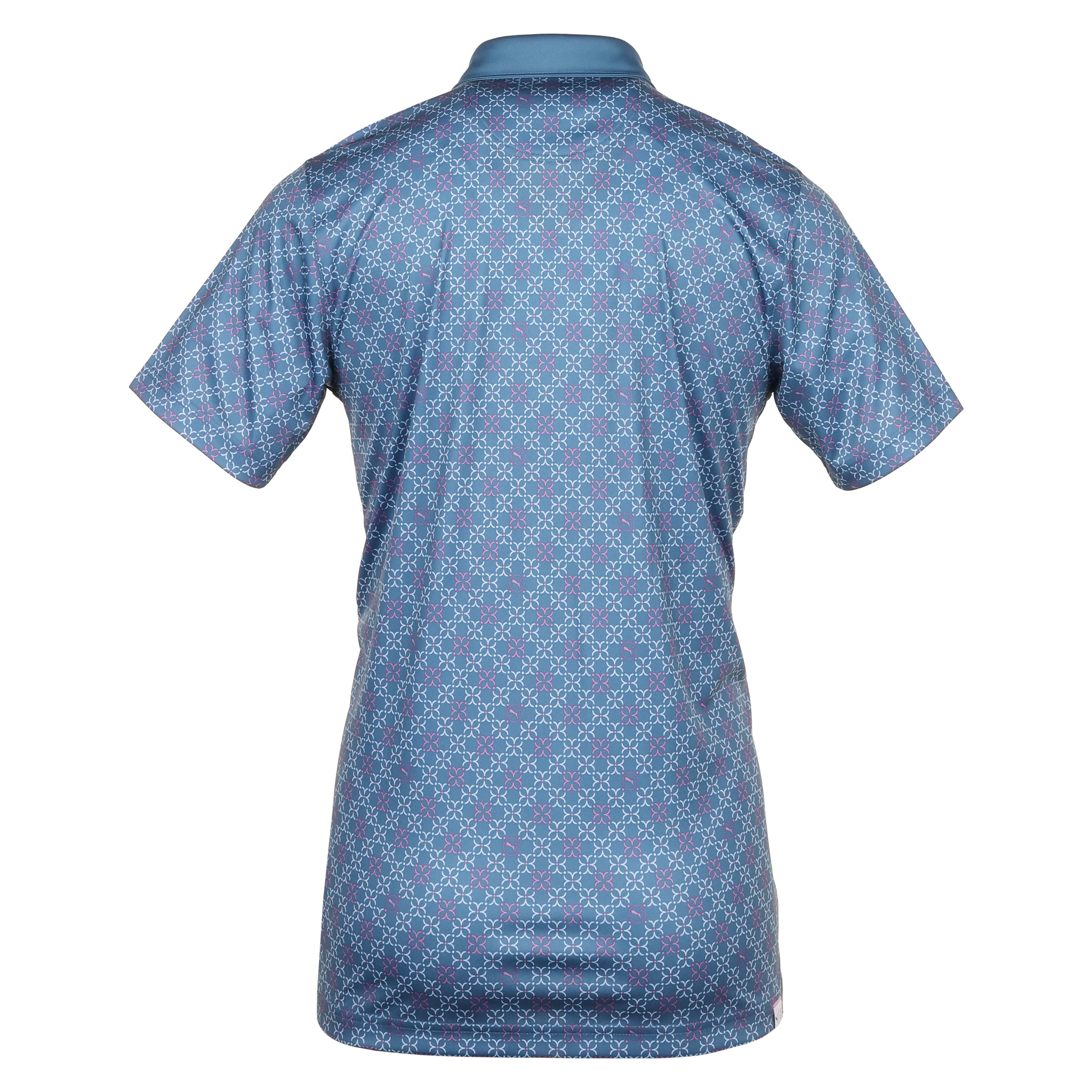 Puma Golf Pure Monogram Polo Shirt Blue Horizon/White Glow 06