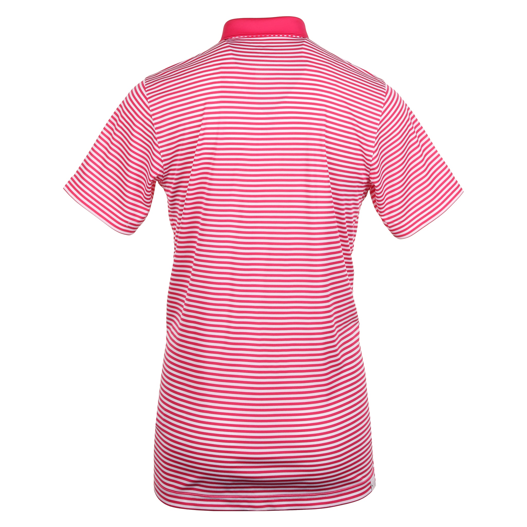 Puma Golf Pure Stripe Polo Shirt Garnet Rose/Puma White 03