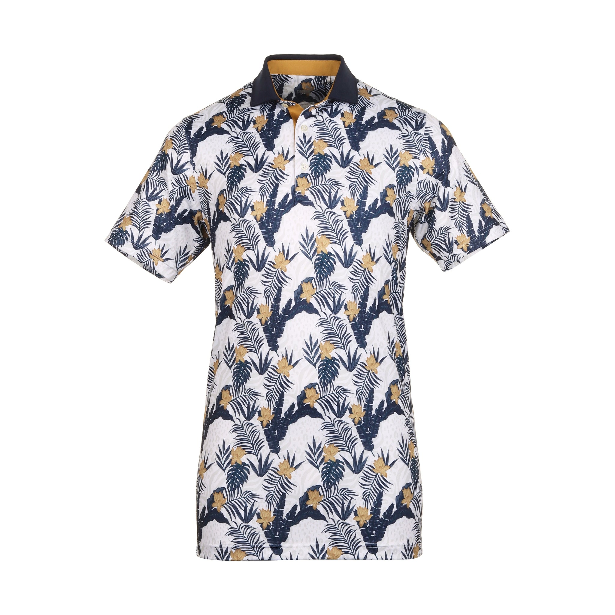 Puma Golf Tropic Polo Shirt White Glow/Deep Navy 03