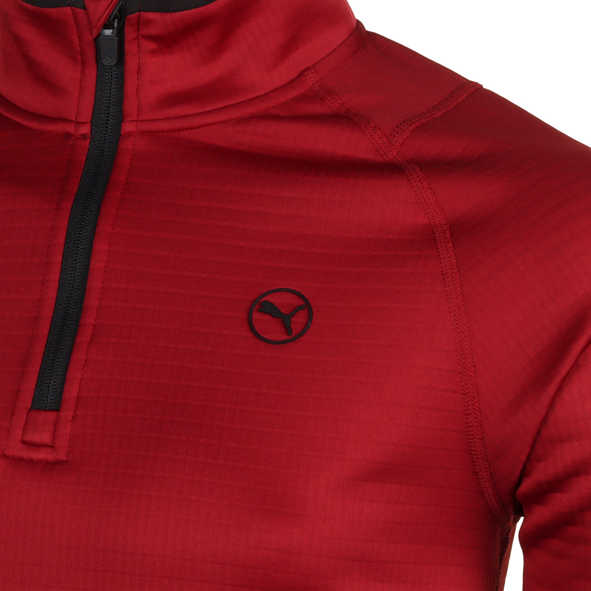 Puma Golf Waffle Fleece 1/4 Zip Intense Red 06