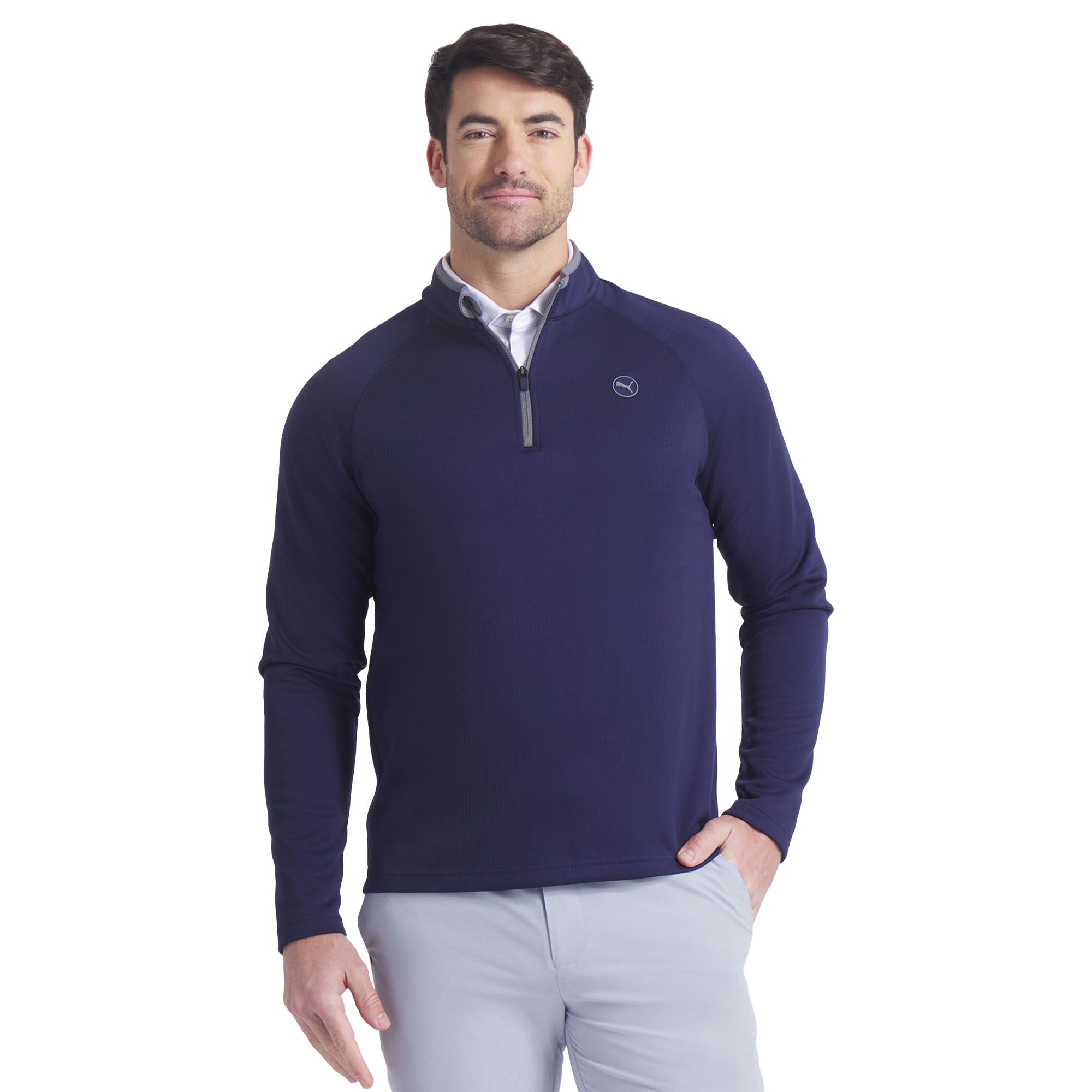 Puma Golf Waffle Fleece 1/4 Zip - Puma Black 01 - 632266 - Function18