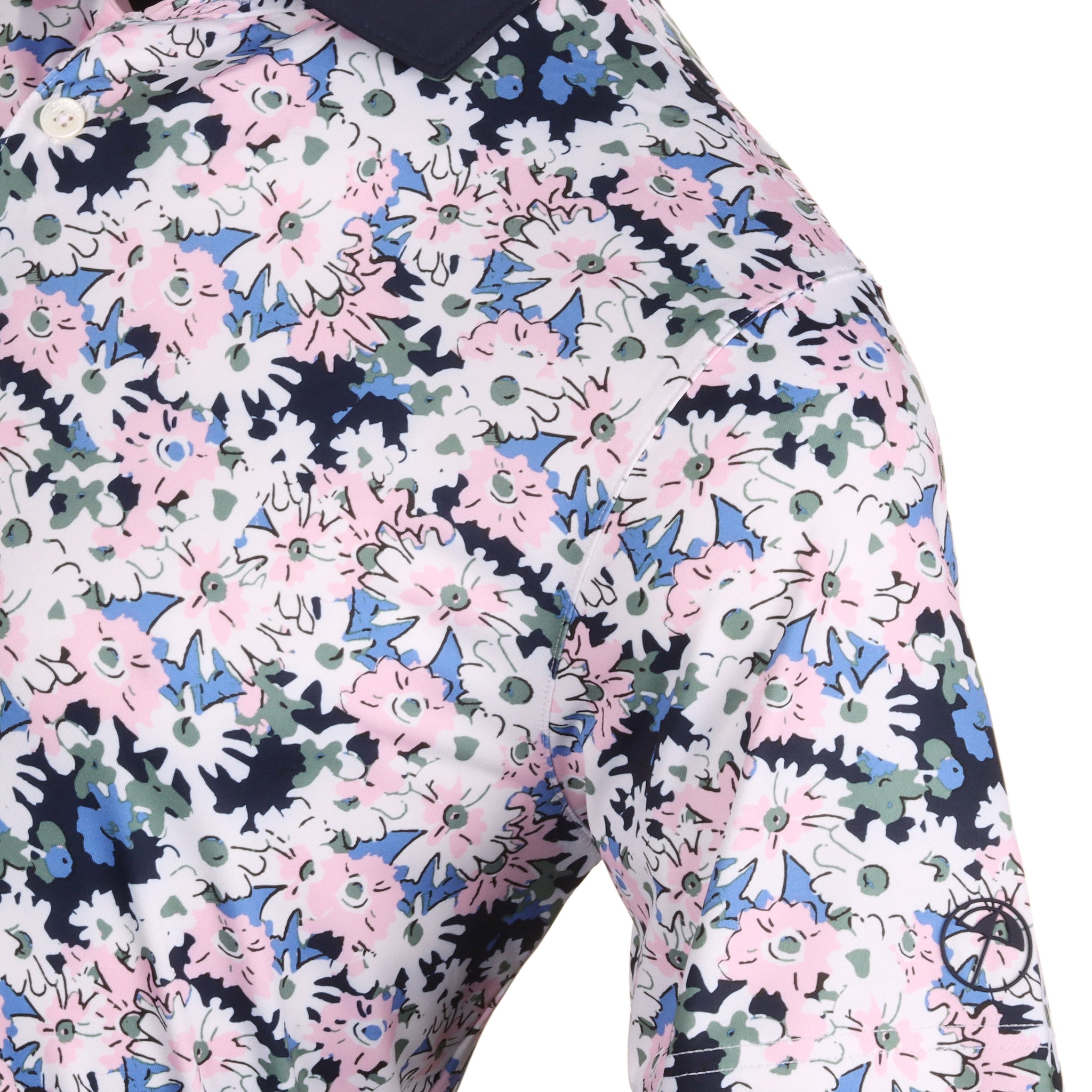 Puma Golf X Arnold Palmer Floral Shirt White Glow/Deep Navy 01