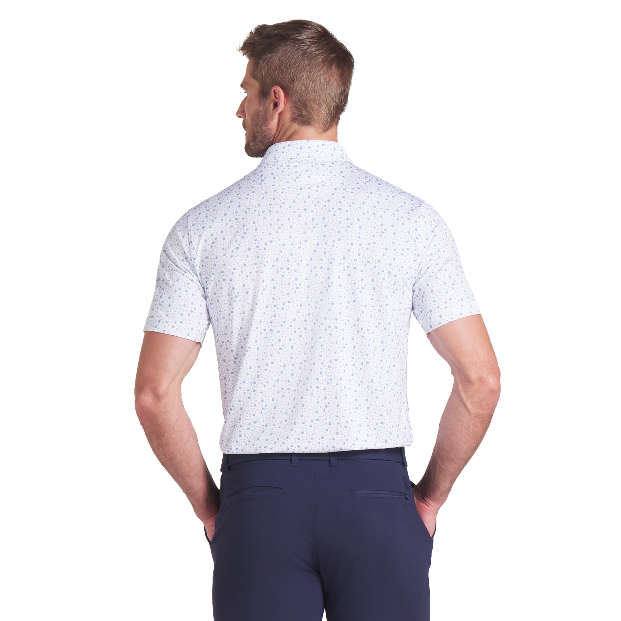 Puma Golf X Arnold Palmer Tea Time Shirt White Glow/Zen Blue 02