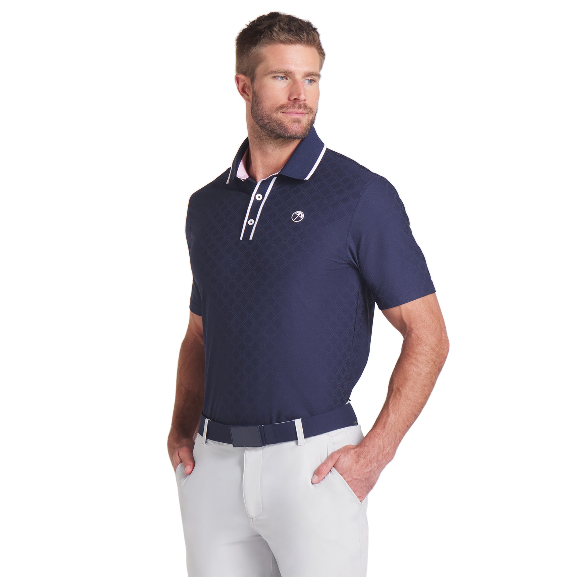 Puma Golf X Arnold Palmer Tipped Jacquard Shirt Deep Navy 03