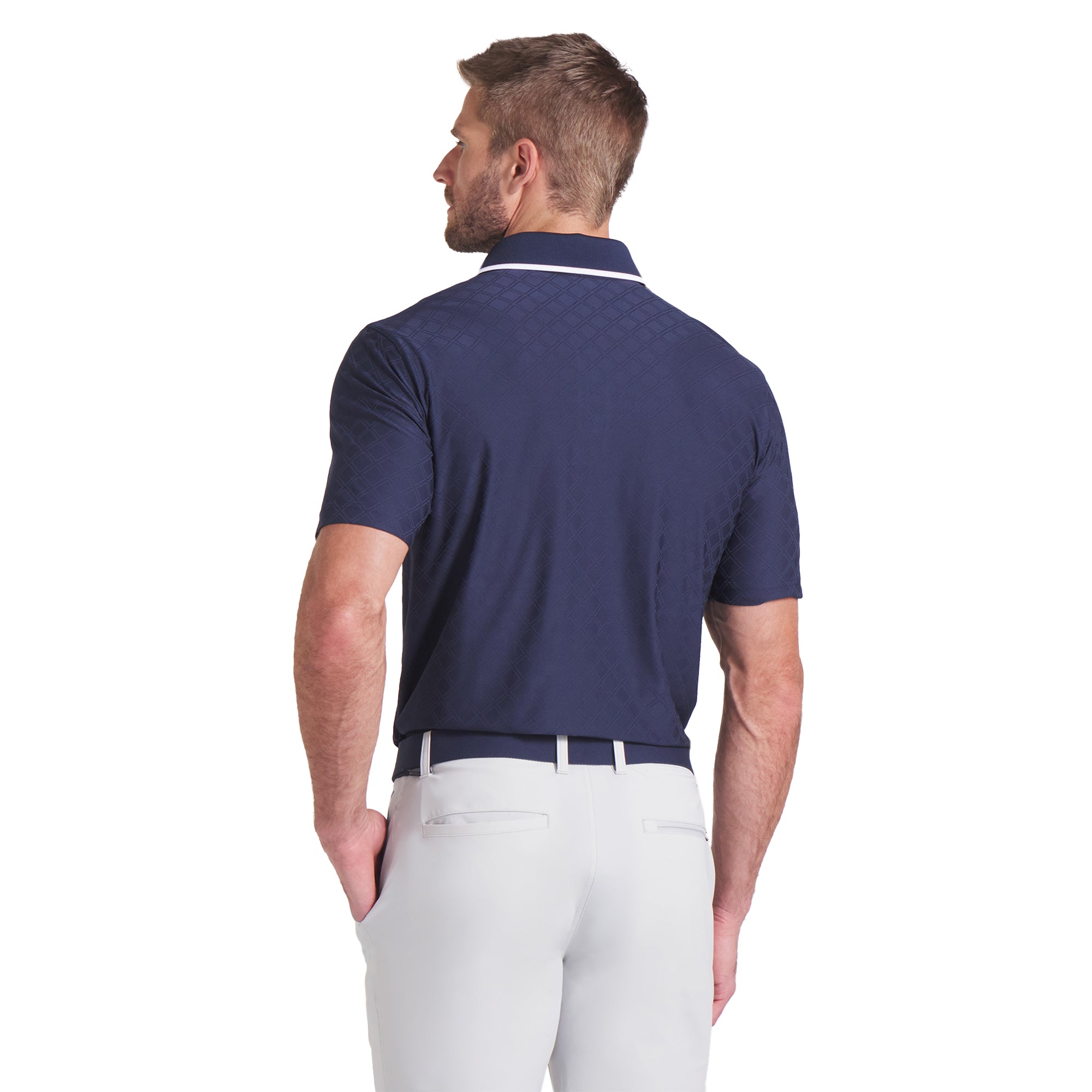 Puma Golf X Arnold Palmer Tipped Jacquard Shirt Deep Navy 03