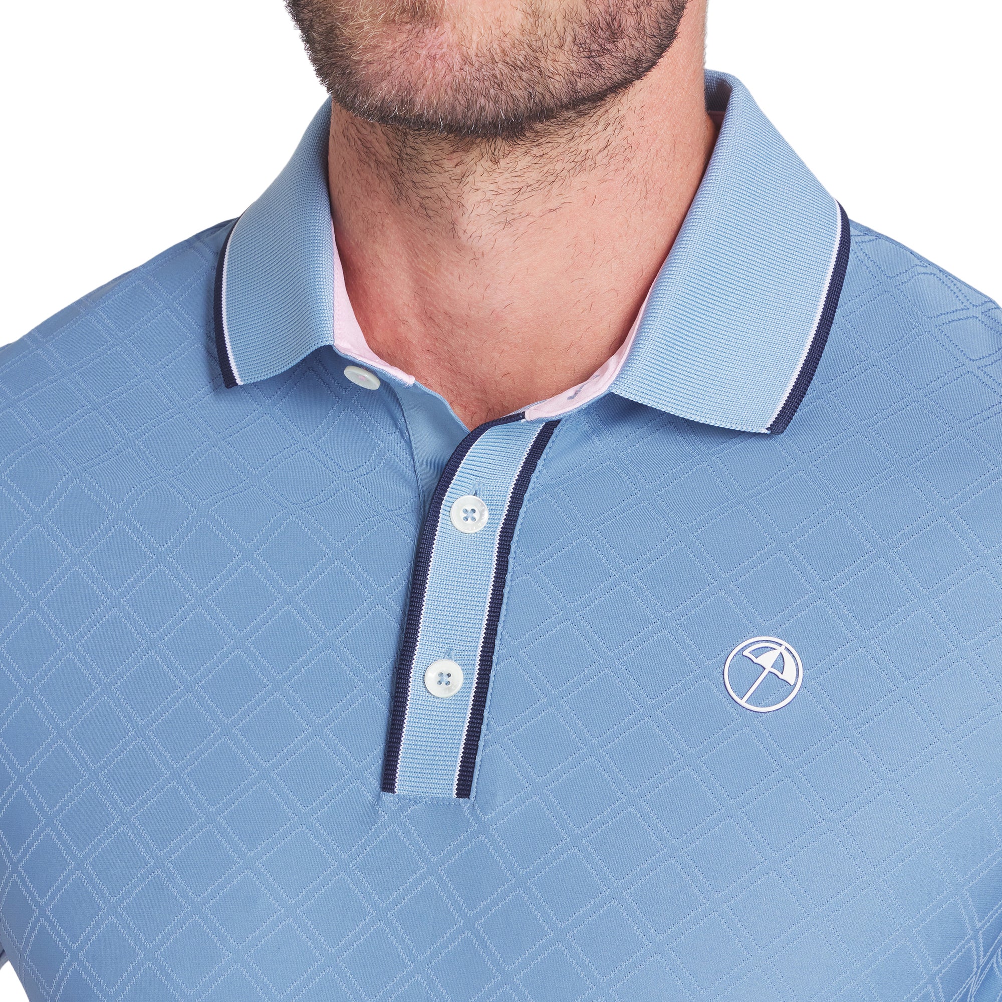 Puma Golf X Arnold Palmer Tipped Jacquard Shirt Zen Blue 04
