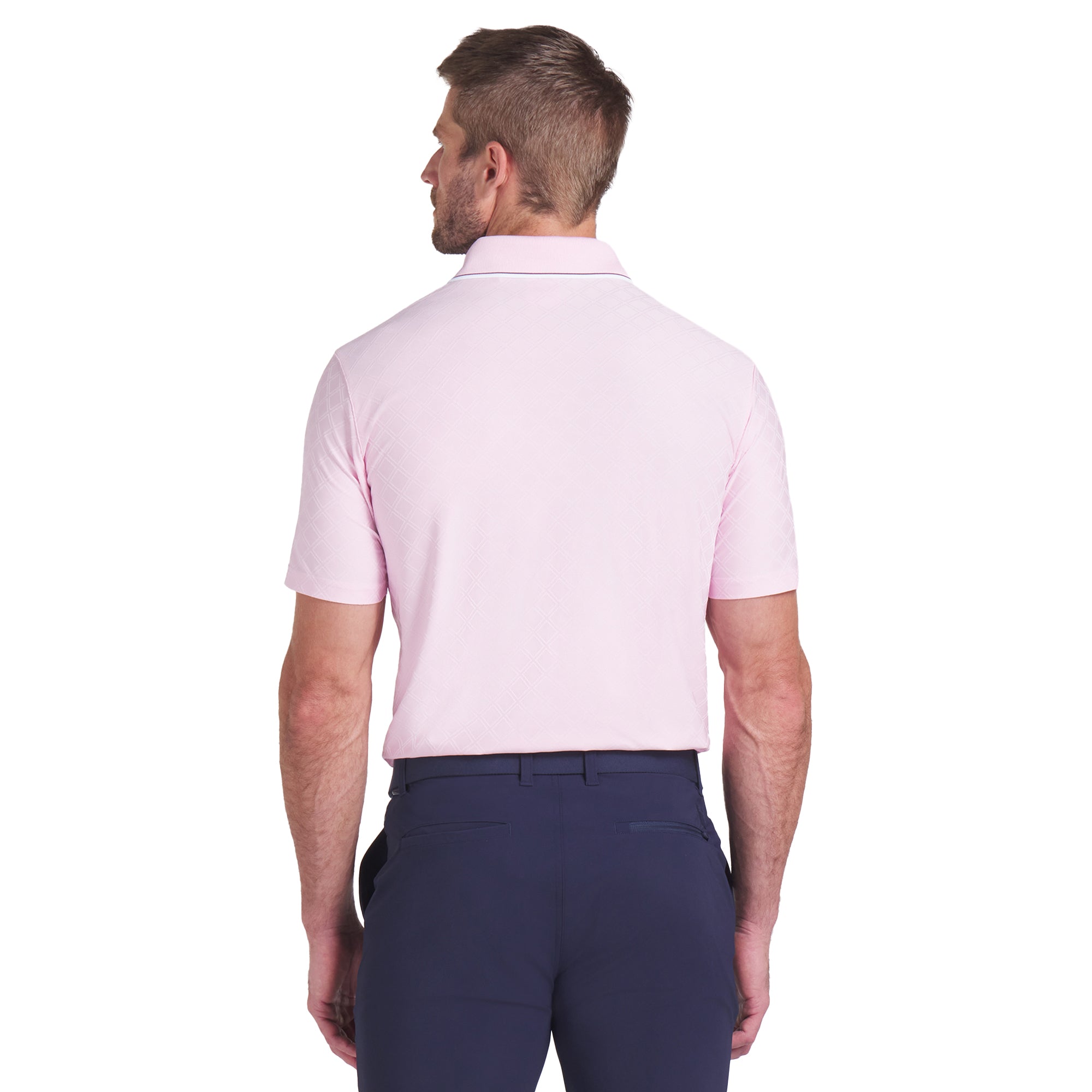 Puma Golf X Arnold Palmer Tipped Jacquard Shirt Pale Pink 05