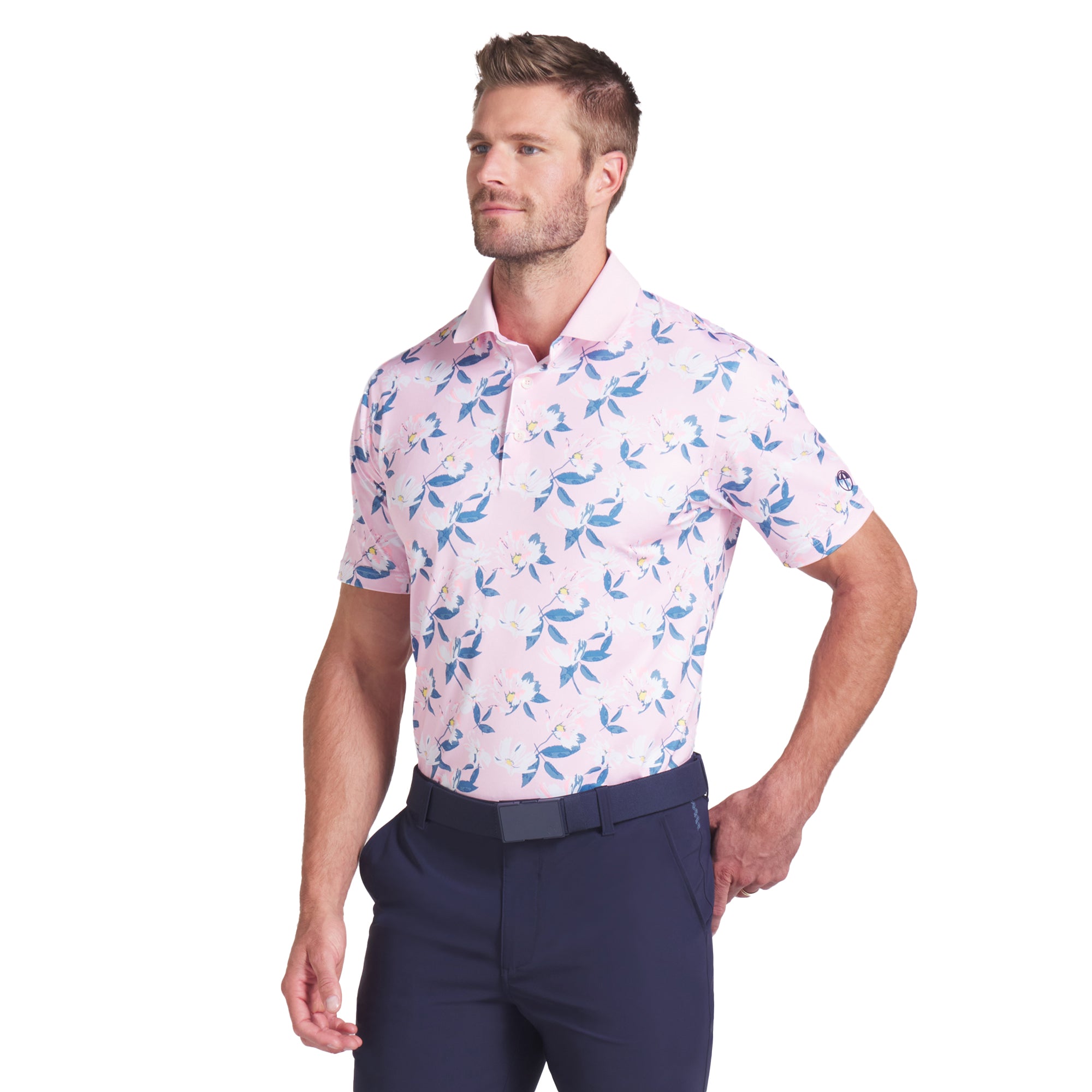 Puma Golf X Arnold Palmer Spring Florals Shirt Pale Pink 01
