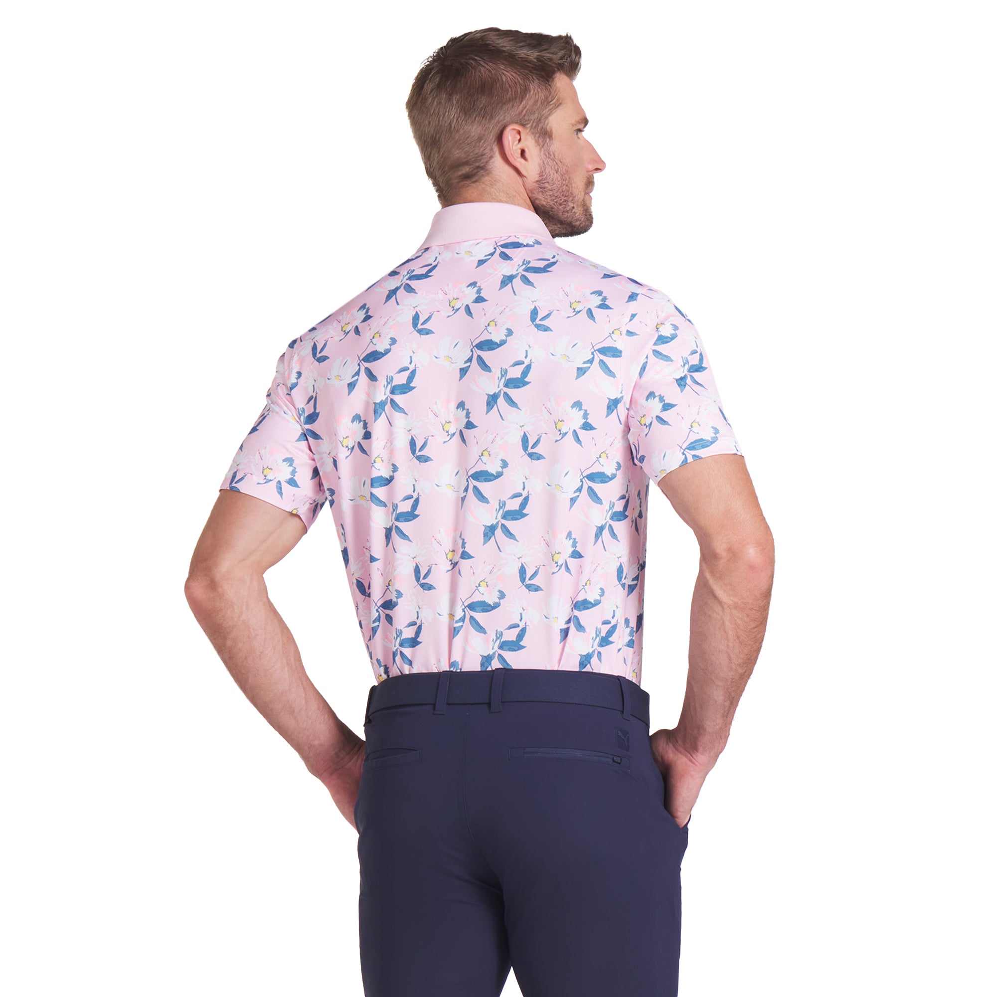 Puma Golf X Arnold Palmer Spring Florals Shirt Pale Pink 01