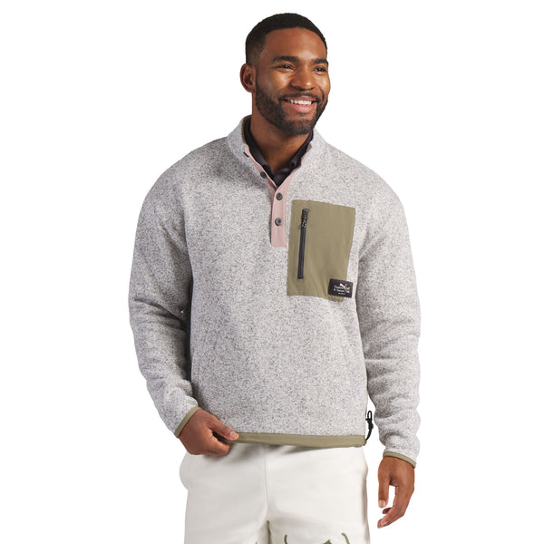 メンズウェア PUMA GOLF CLUBHAUS CUSTOM Puma Golf x GGNC 1/4 Zip - Warm White Heather 01 - 635622-01