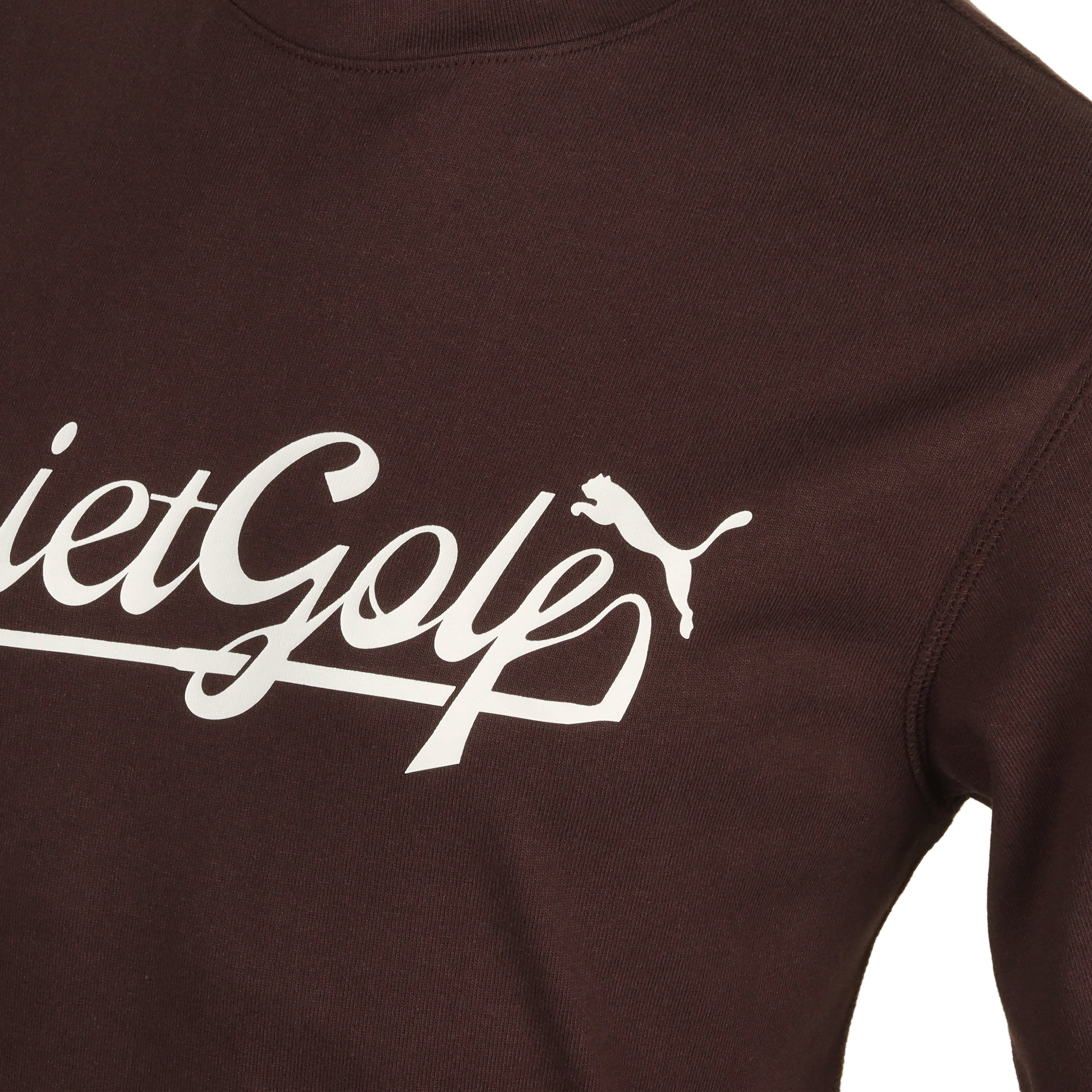 Puma Golf x QGC Script Graphic Tee Dark Chocolate 02
