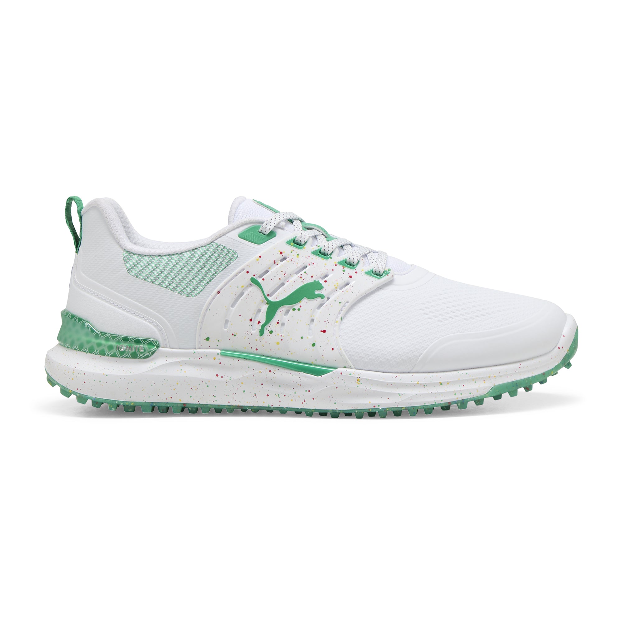 Puma Ignite Elevate API Golf Shoes Puma White/Grassy Green 01