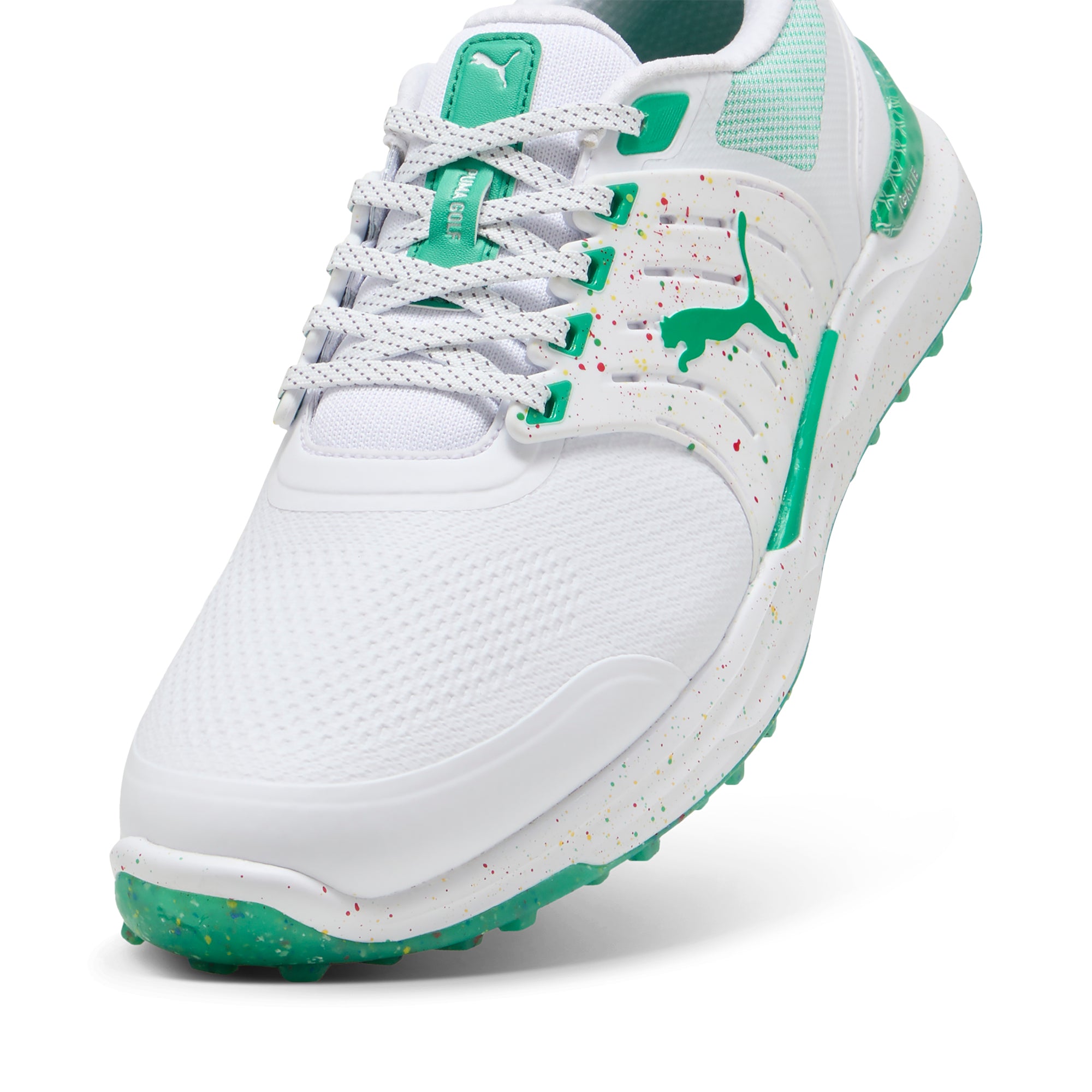 Puma Ignite Elevate API Golf Shoes Puma White/Grassy Green 01