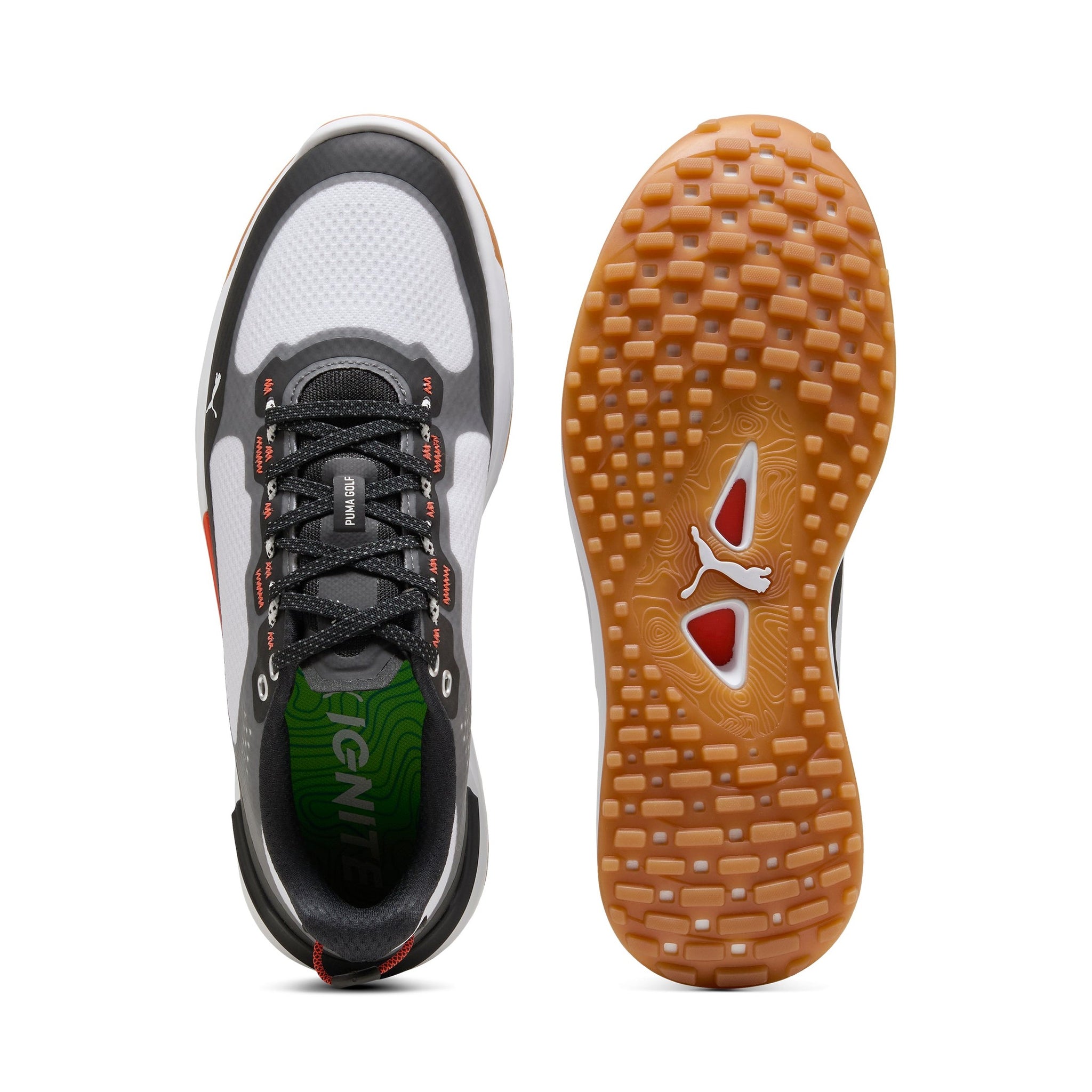 Puma Ignite Elevate X Golf Shoes White/Black/Gum 01