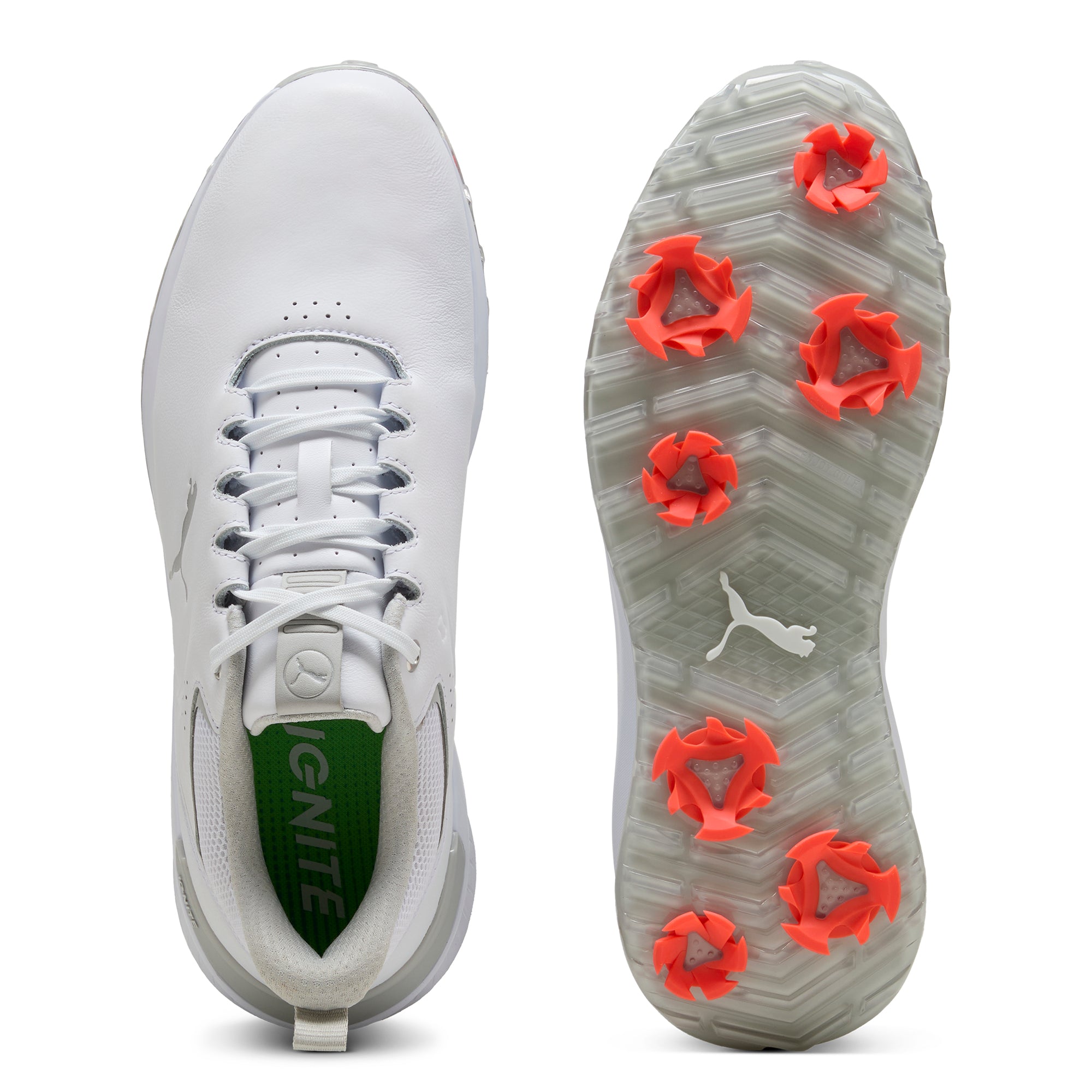 Puma Ignite Innovate Leather Golf Shoes Puma White/Ash Grey 01