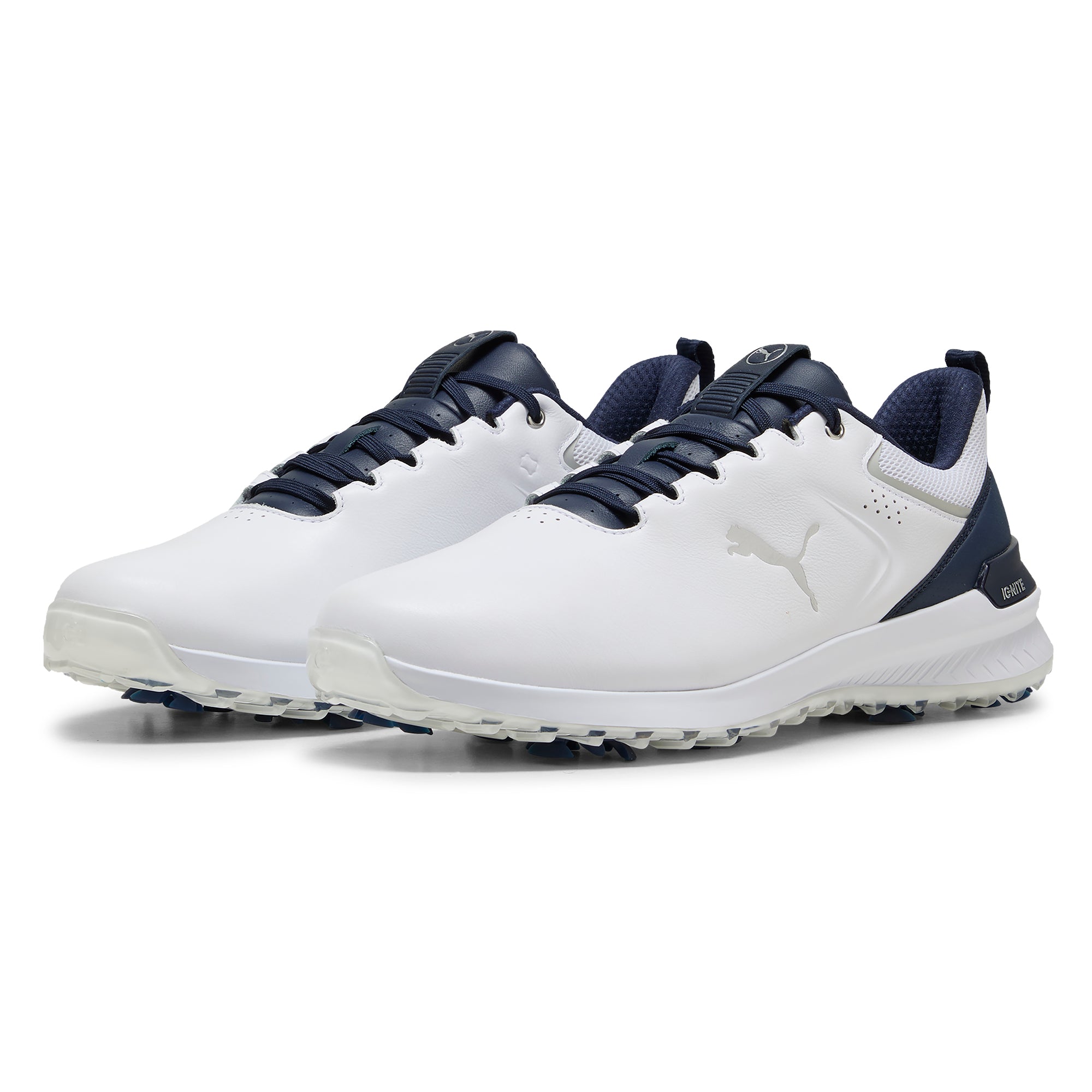 Puma Ignite Innovate Leather Golf Shoes Puma White/Deep Navy 03