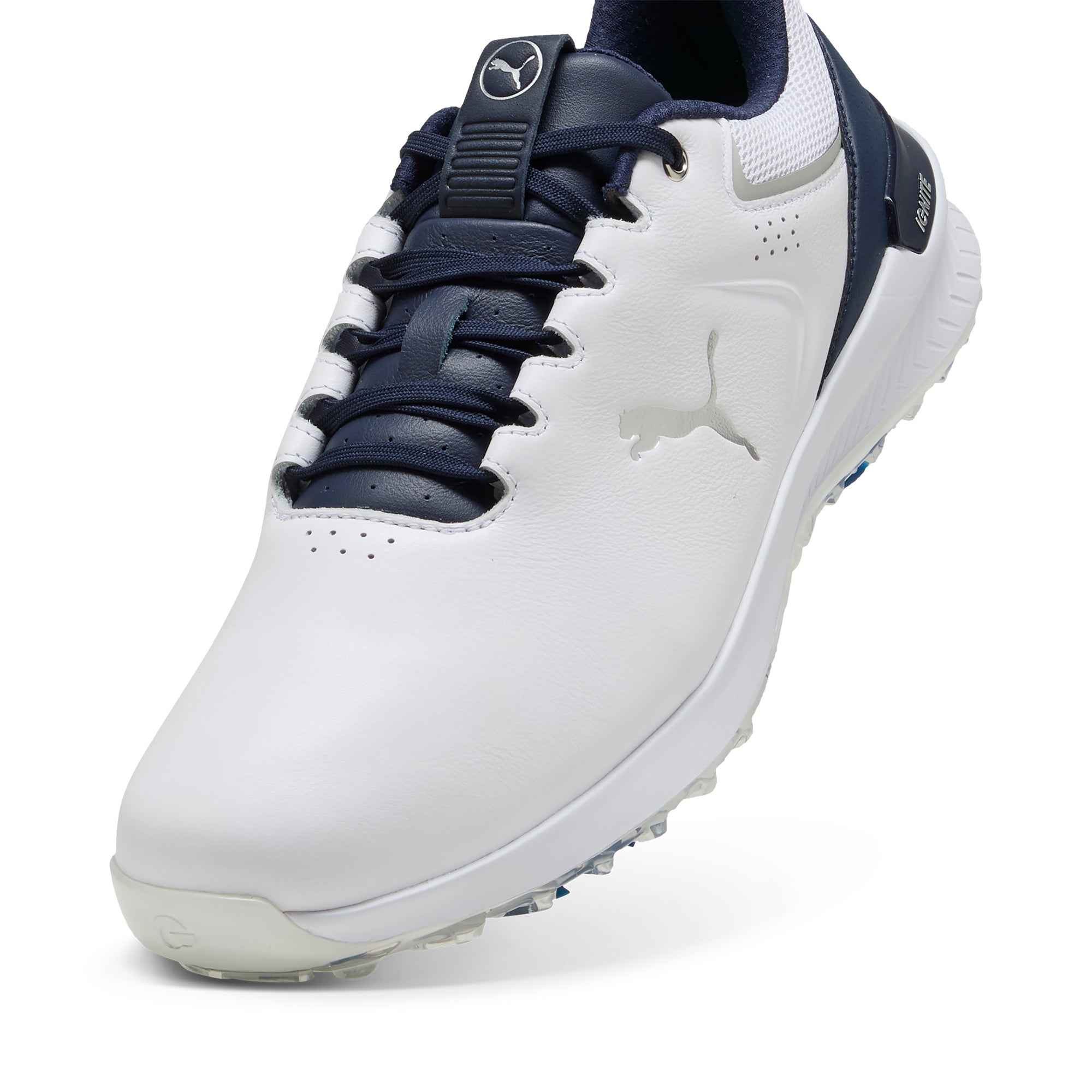 Puma Ignite Innovate Leather Golf Shoes Puma White/Deep Navy 03