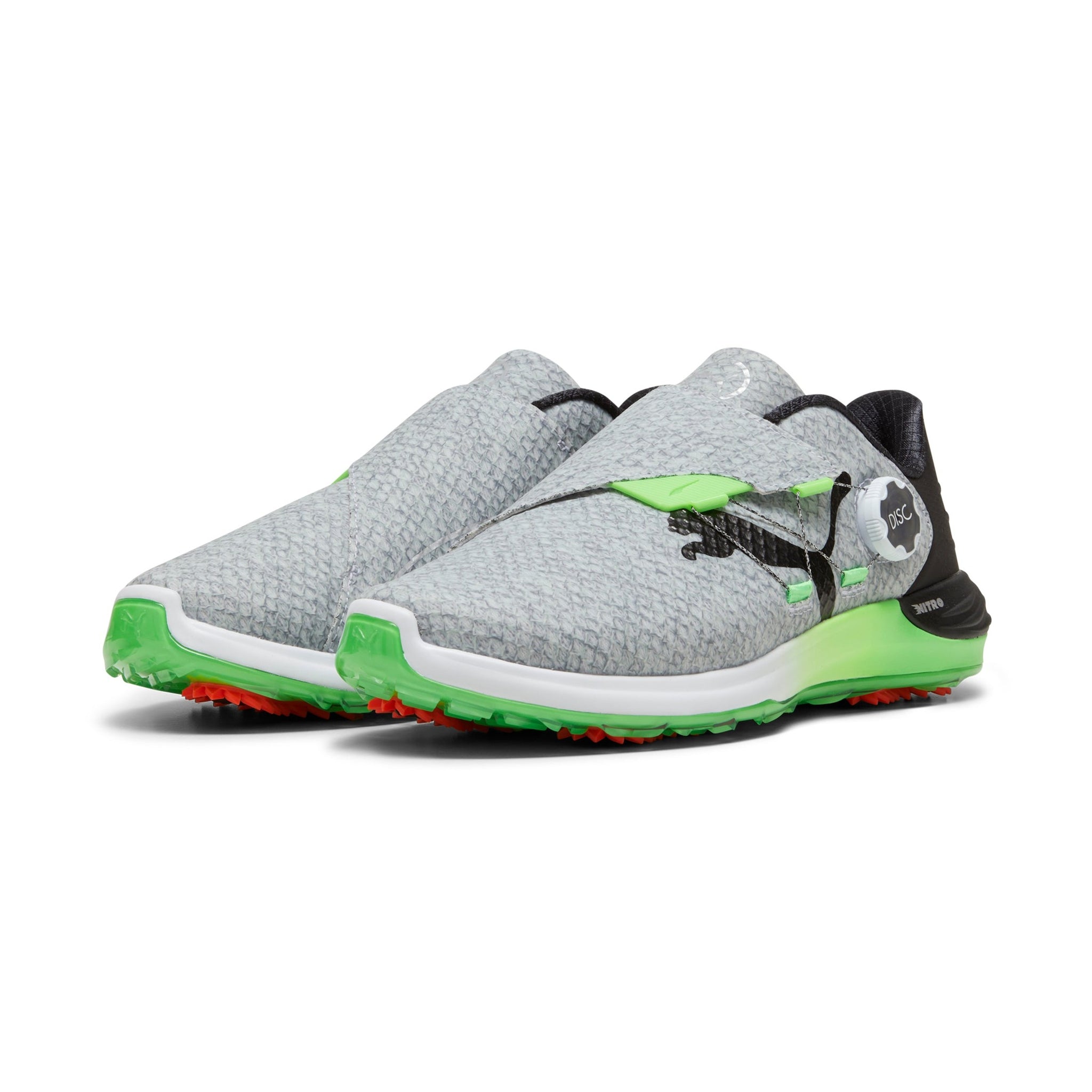 Puma Phantomcat Nitro Disc Golf Shoes White/Black/Fluro Green 01