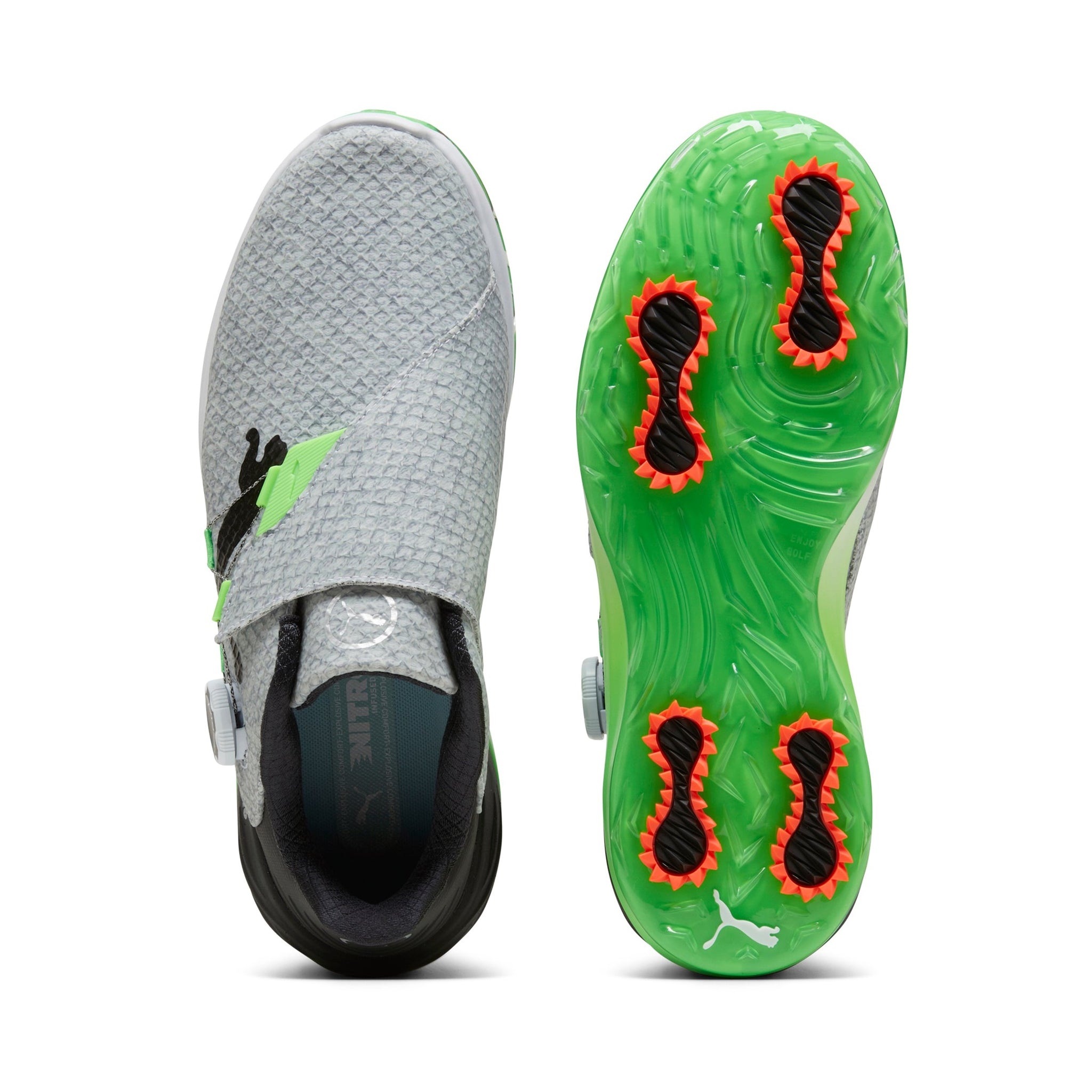 Puma Phantomcat Nitro Disc Golf Shoes White/Black/Fluro Green 01
