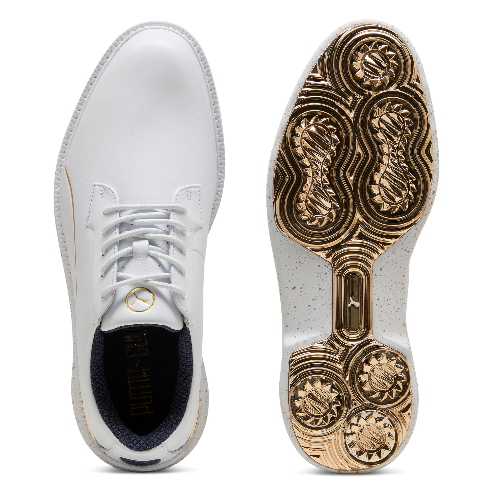 Puma Royale The Players LE Golf Shoes White/Navy/Gold 01