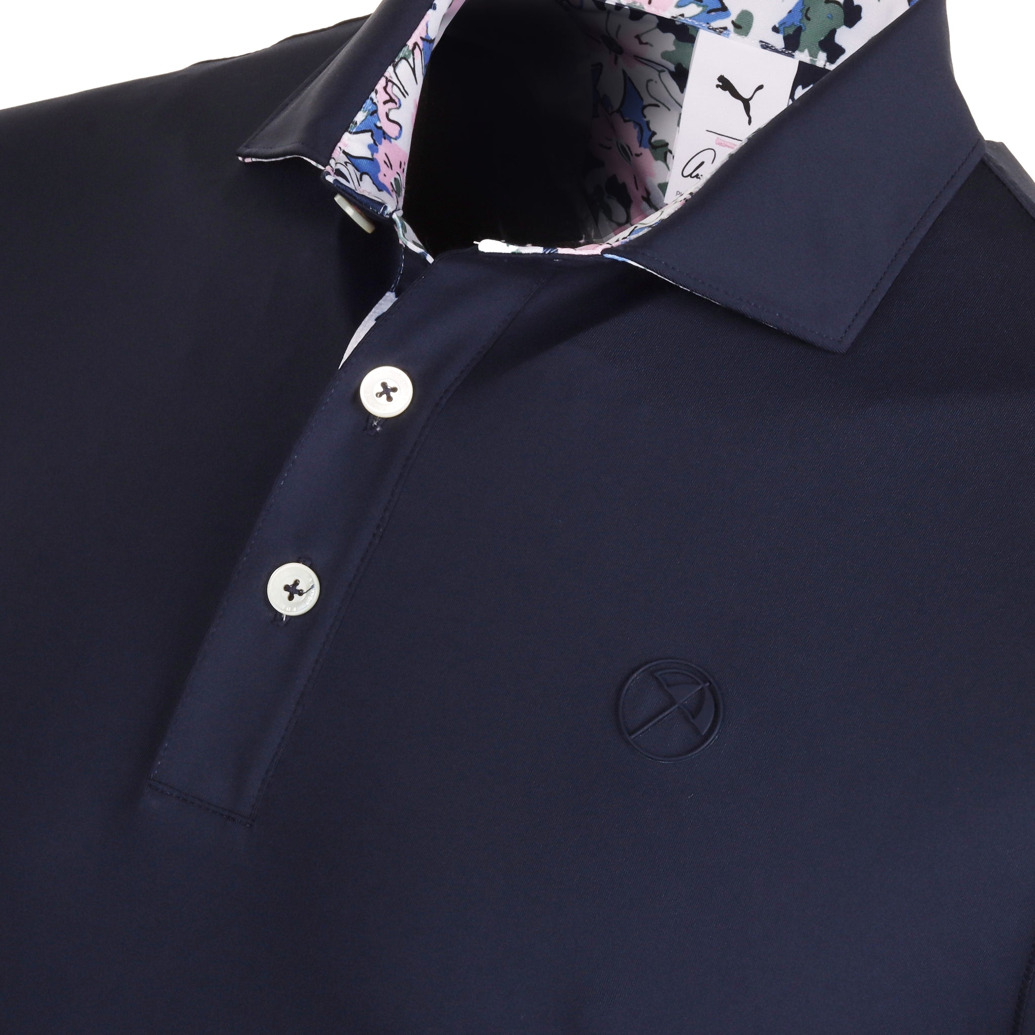 Puma Golf X Arnold Palmer Floral Trim Shirt Deep Navy 01
