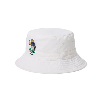 RLX Ralph Lauren Bear Bucket Hat White 001
