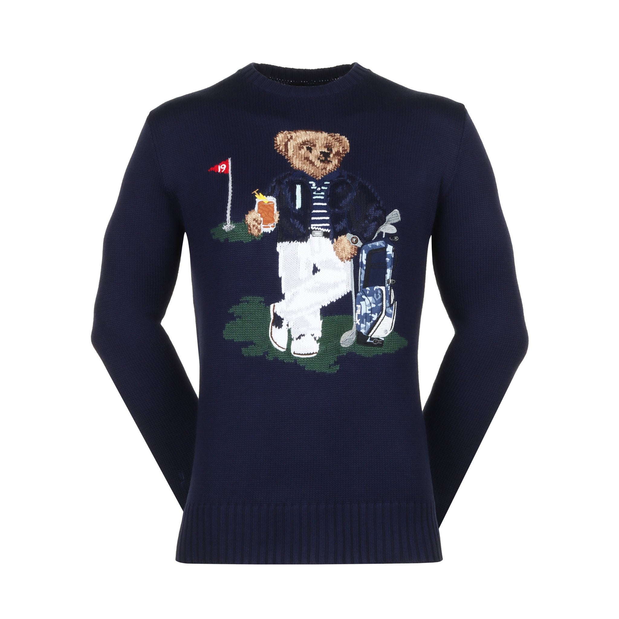 RLX Ralph Lauren Bear Crew Sweater Refined Navy 001
