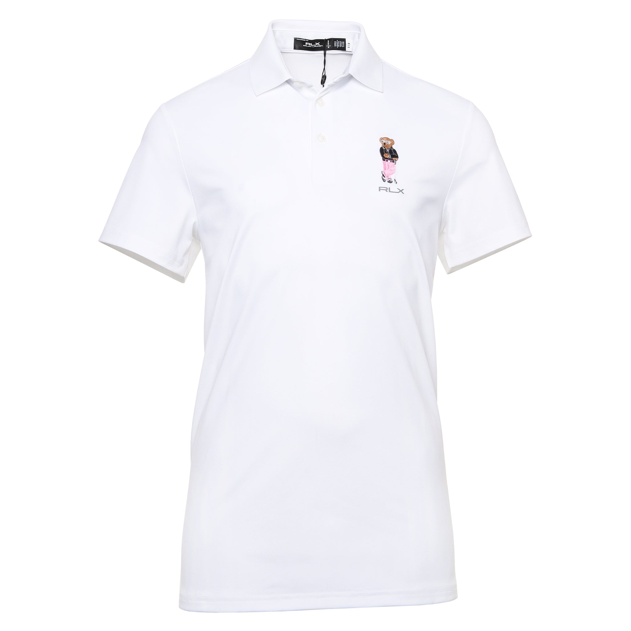 RLX Ralph Lauren Bear Pique Polo Shirt 785931148 Ceramic White 002 ...