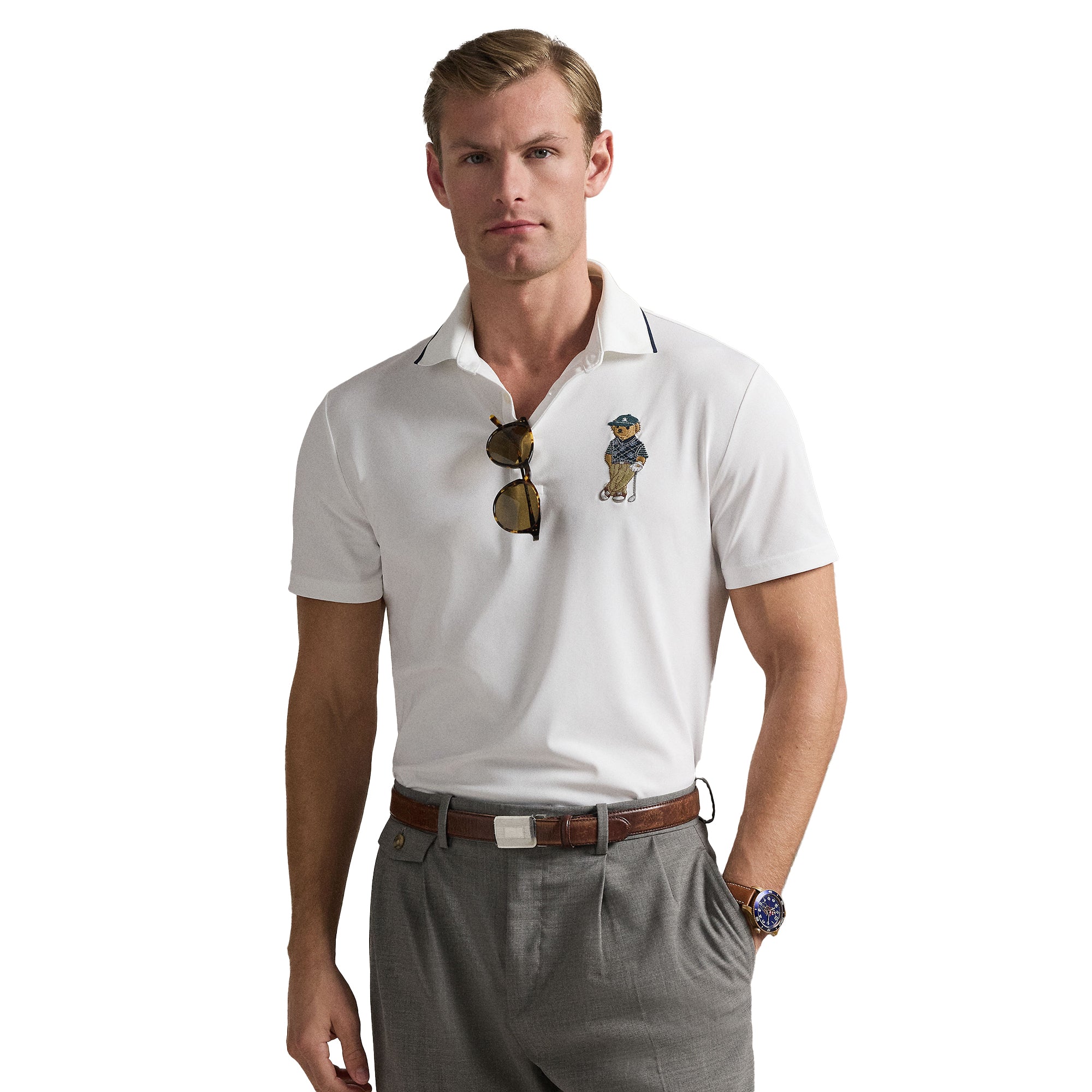 RLX Ralph Lauren Bear Golf Polo Shirt - Moss Agate 001 - 785A98172